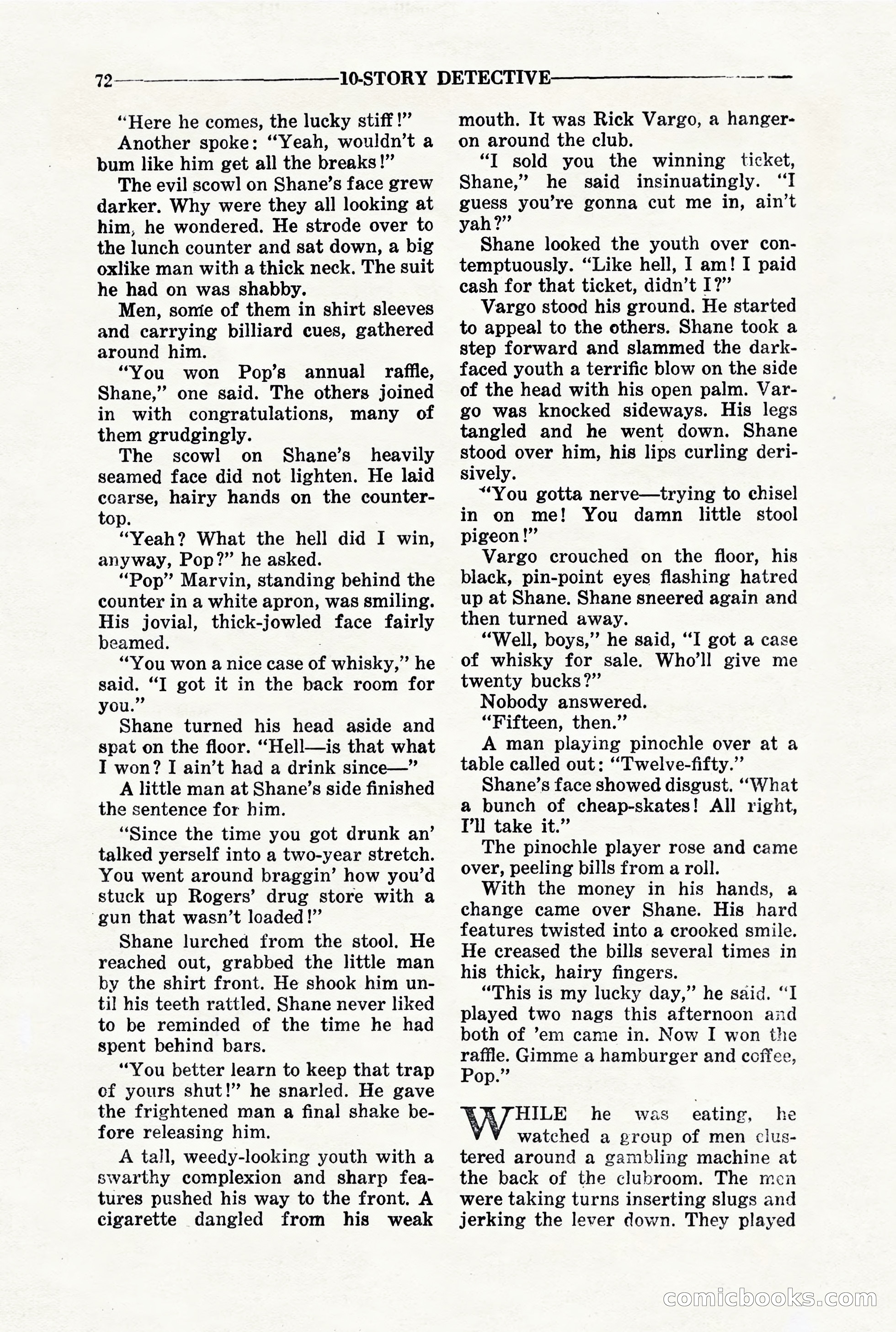10-Story Detective, March 1941 — page 74: Pulp Fiction, 1941