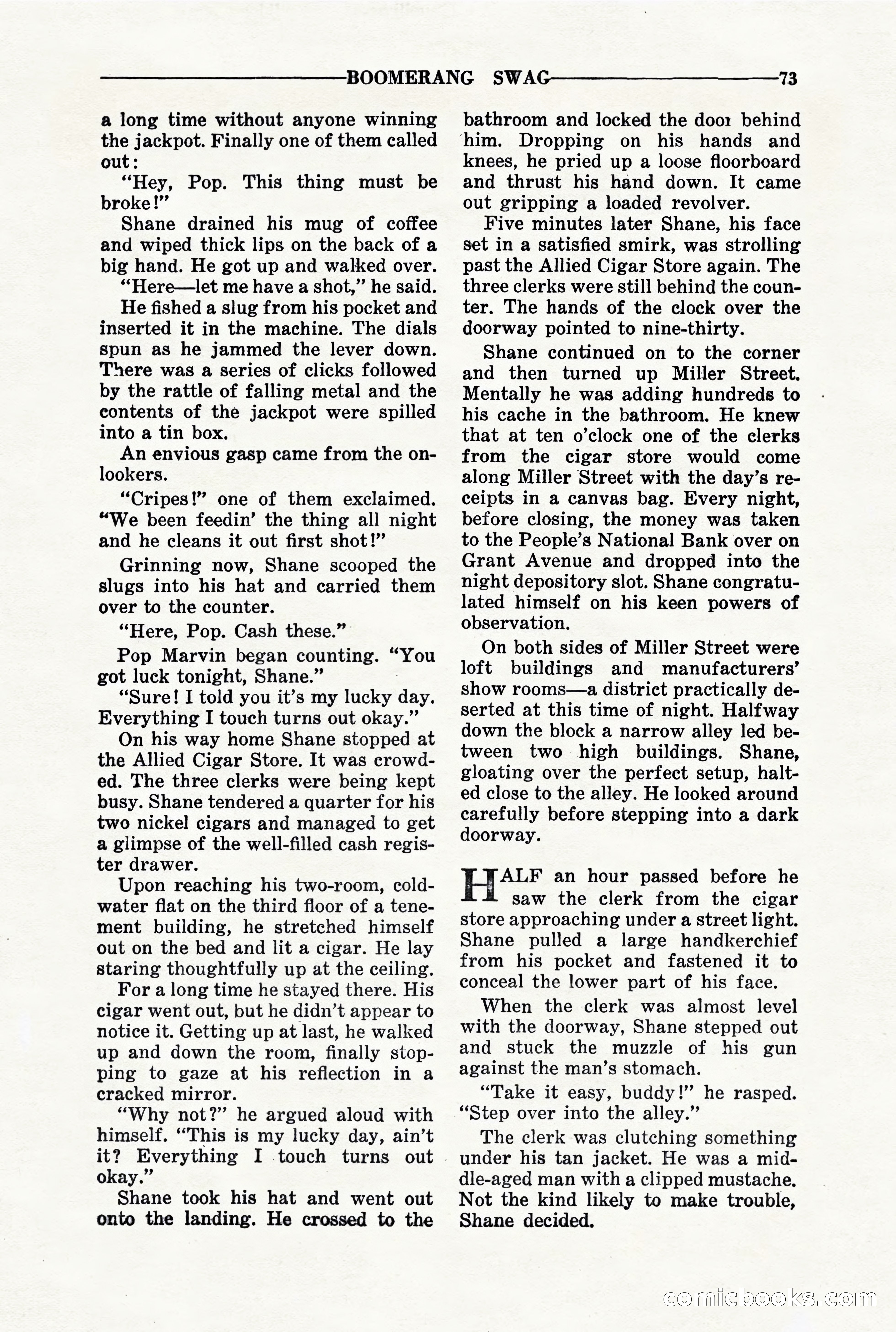 10-Story Detective, March 1941 — page 75: Pulp Fiction, 1941