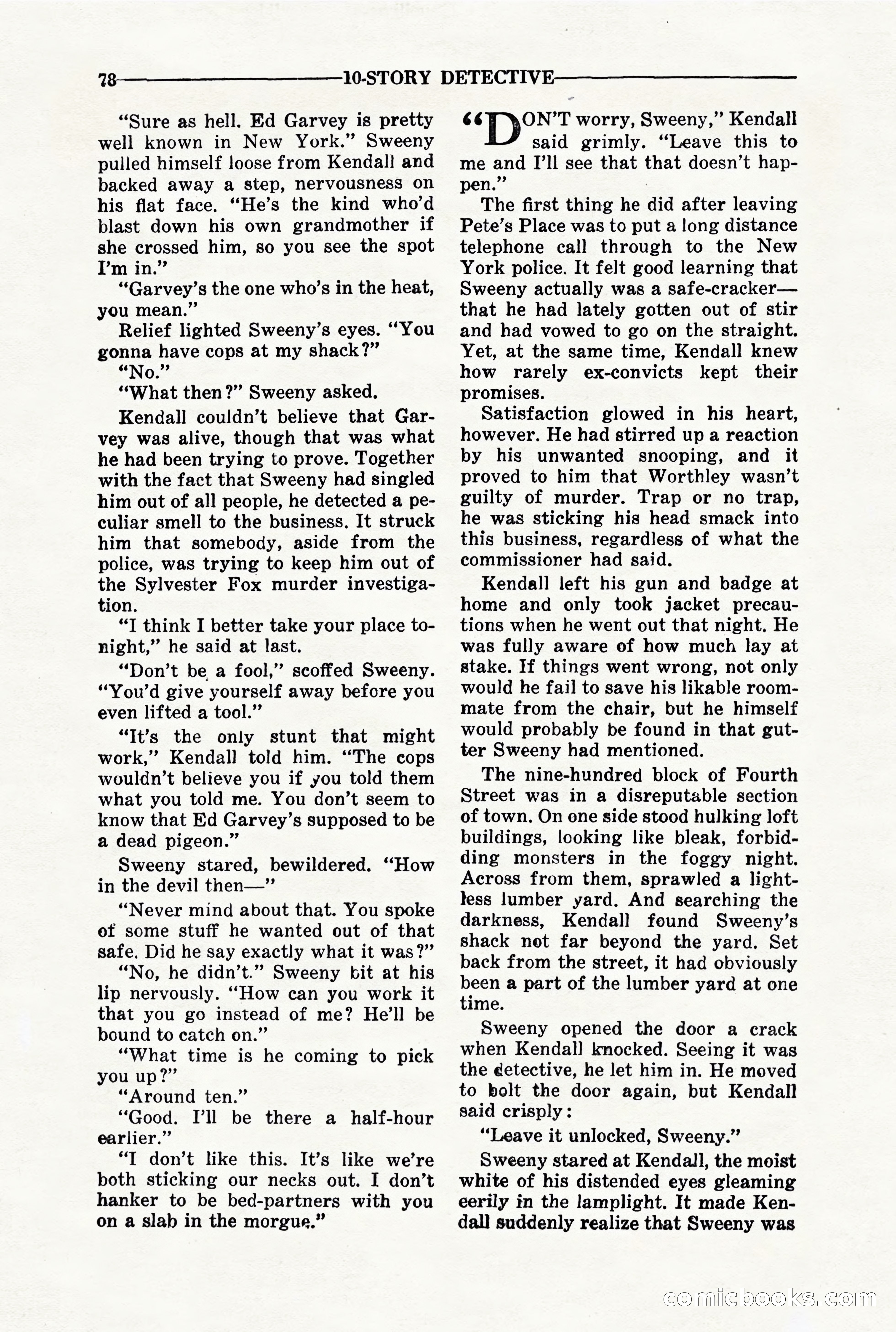 10-Story Detective, March 1941 — page 80: Pulp Fiction, 1941