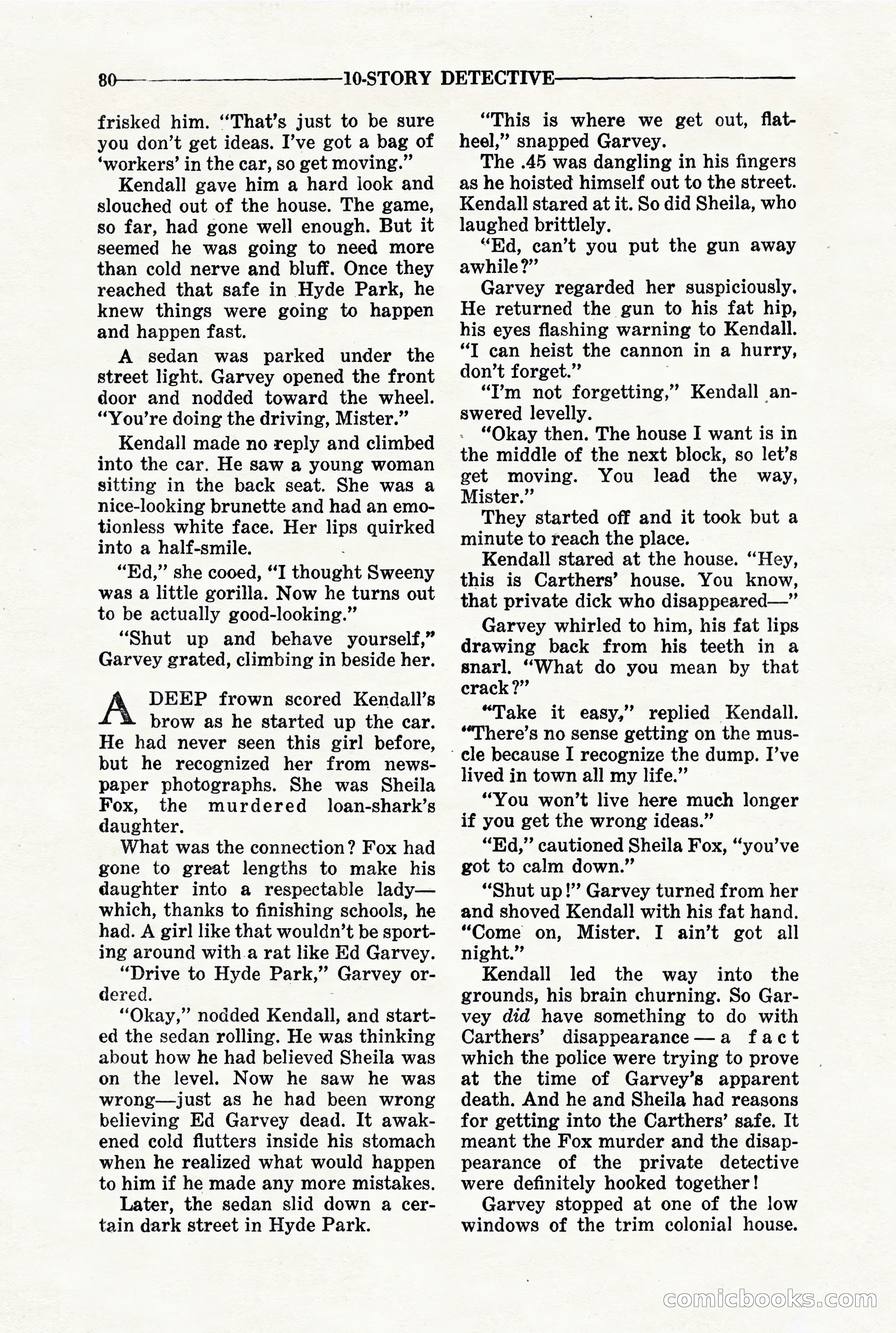 10-Story Detective, March 1941 — page 82: Pulp Fiction, 1941