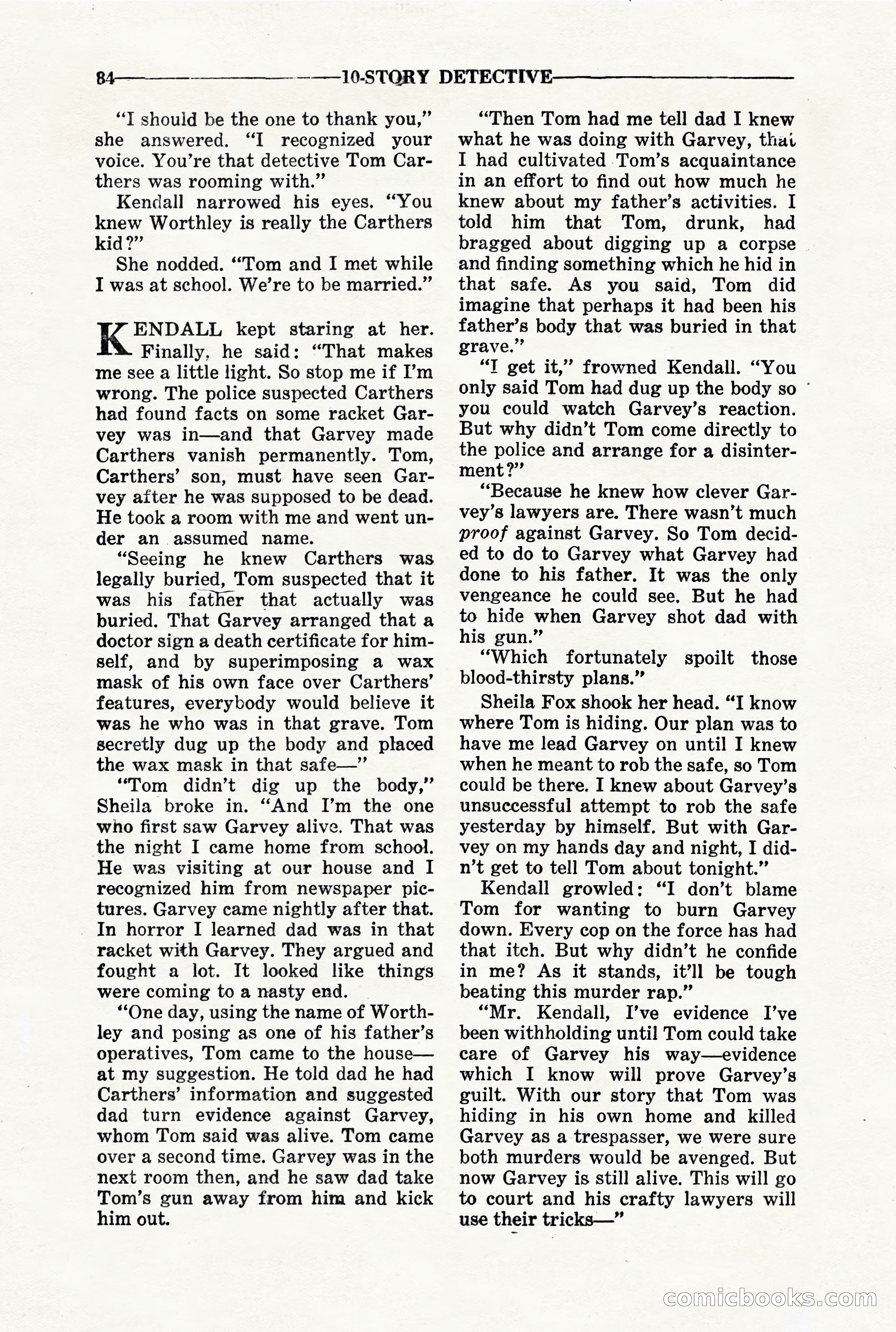 10-Story Detective, March 1941 — page 86: Pulp Fiction, 1941