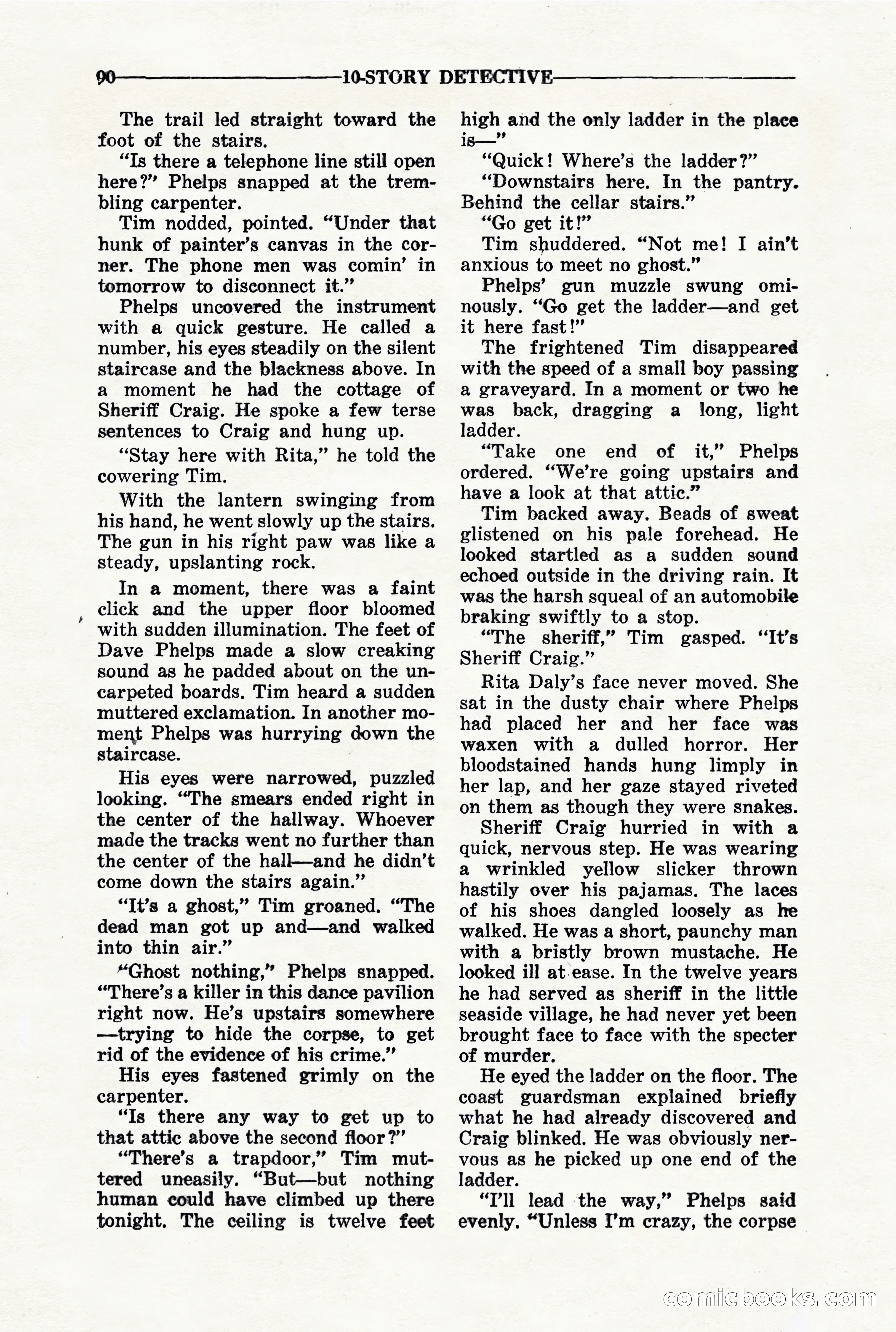 10-Story Detective, March 1941 — page 92: Pulp Fiction, 1941