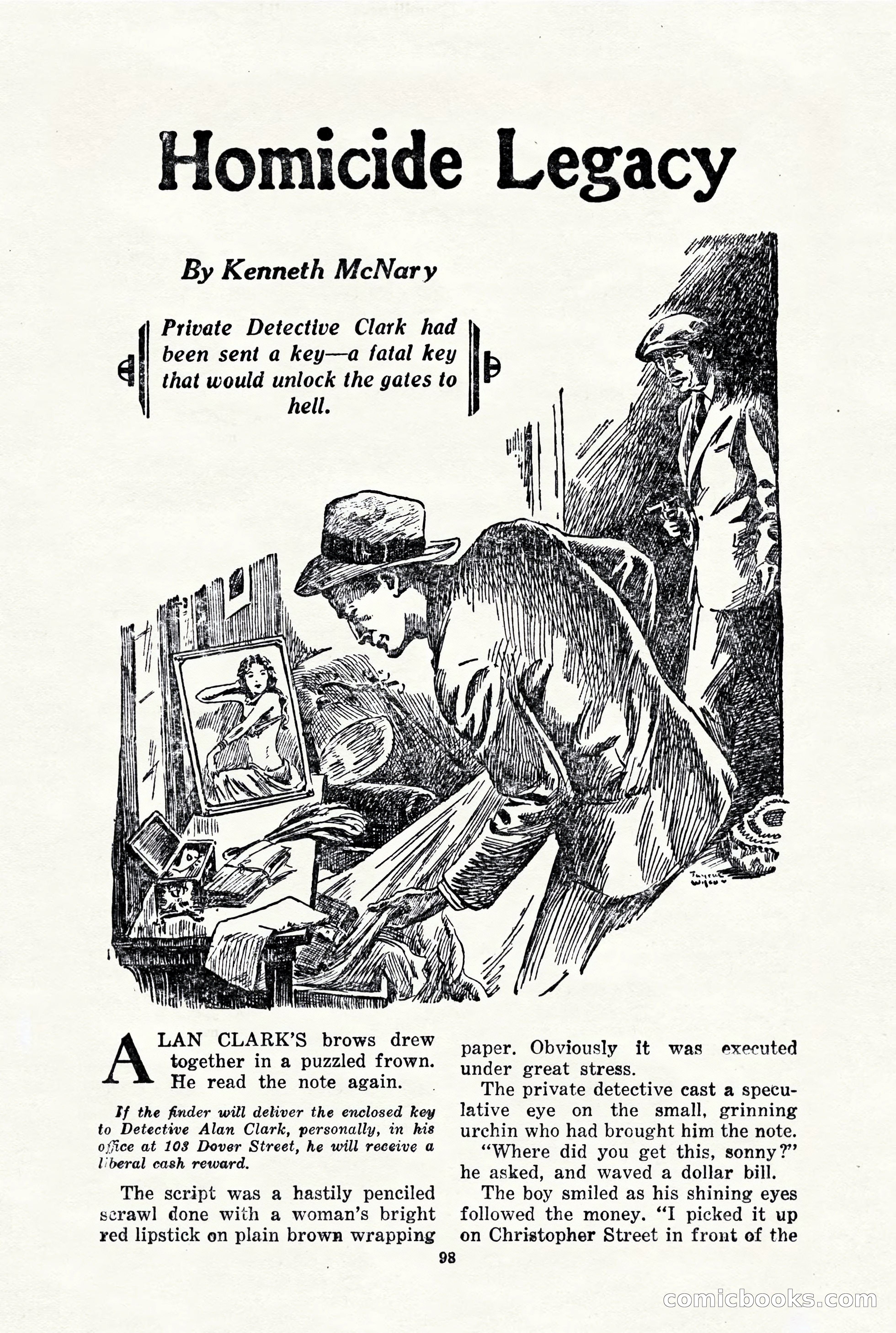 10-Story Detective, March 1941 — page 100: Pulp Fiction, 1941