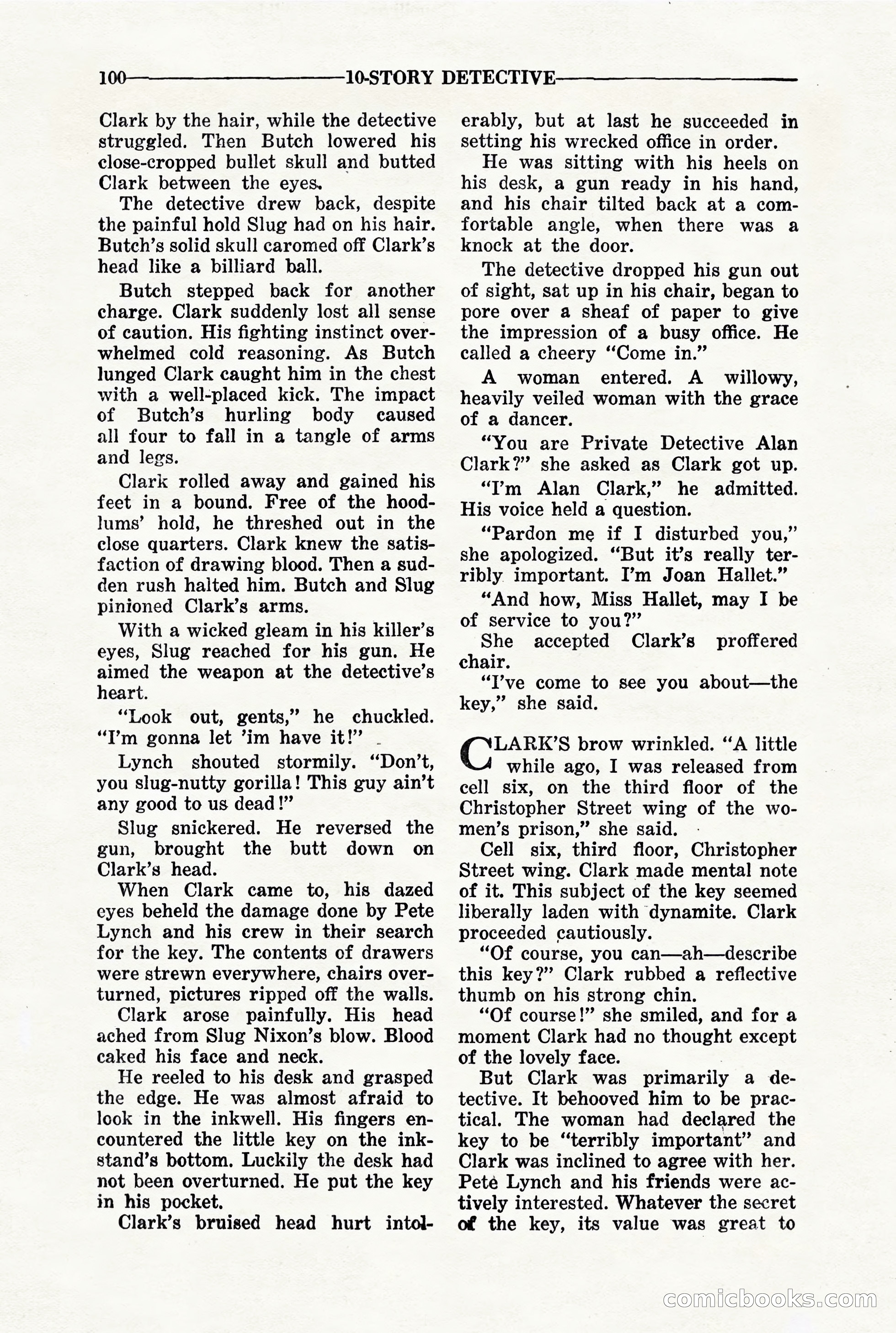 10-Story Detective, March 1941 — page 102: Pulp Fiction, 1941
