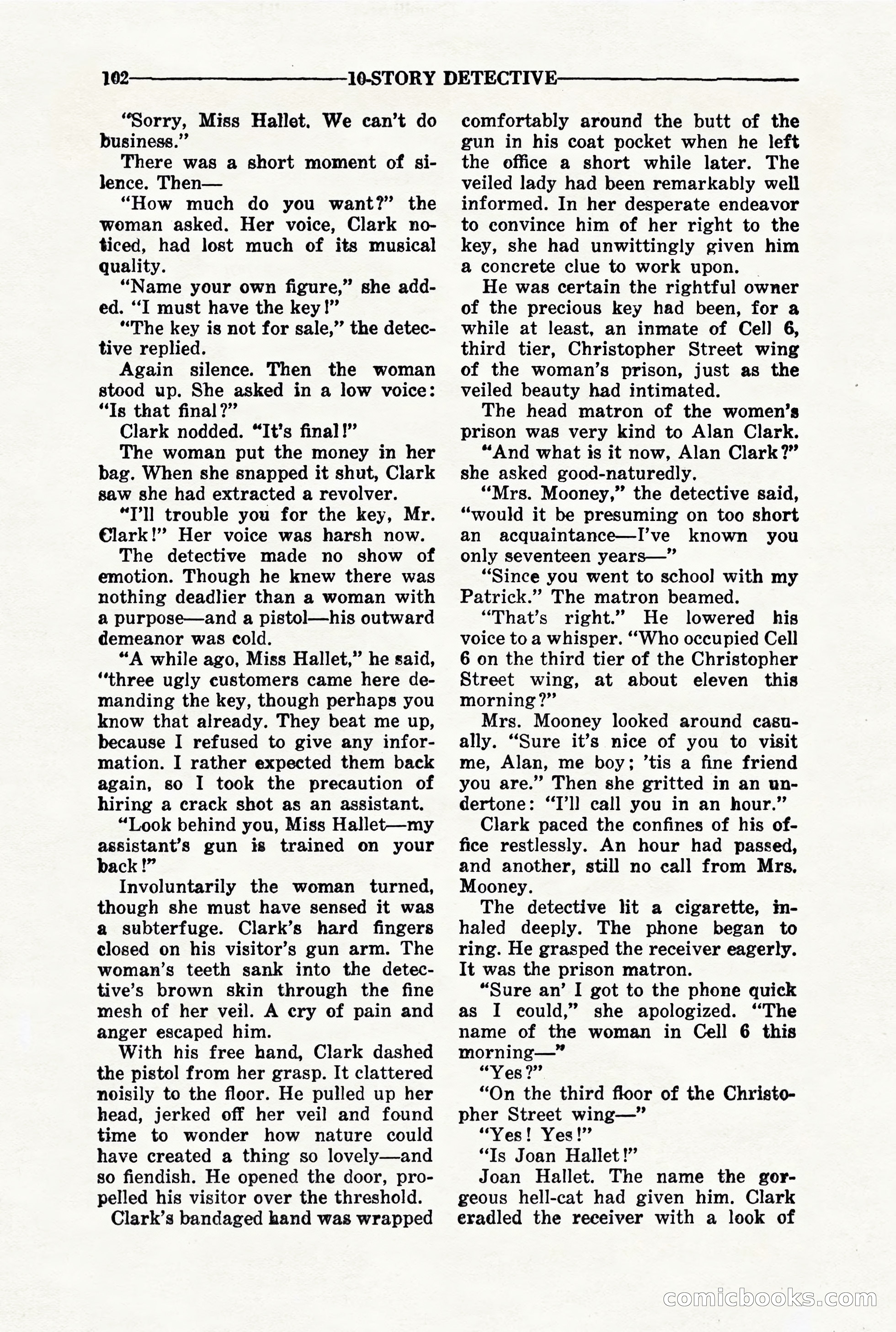 10-Story Detective, March 1941 — page 104: Pulp Fiction, 1941