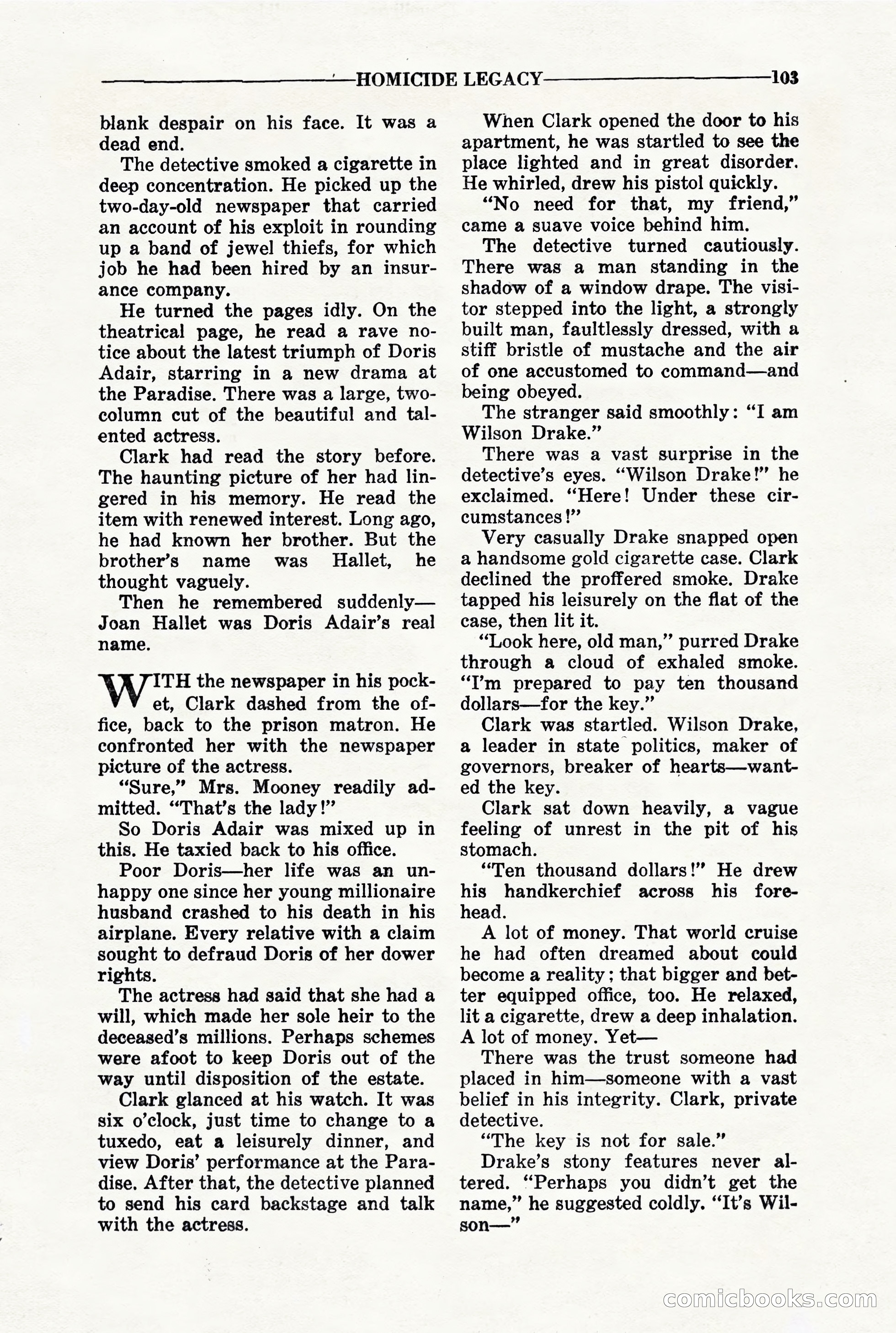10-Story Detective, March 1941 — page 105: Pulp Fiction, 1941