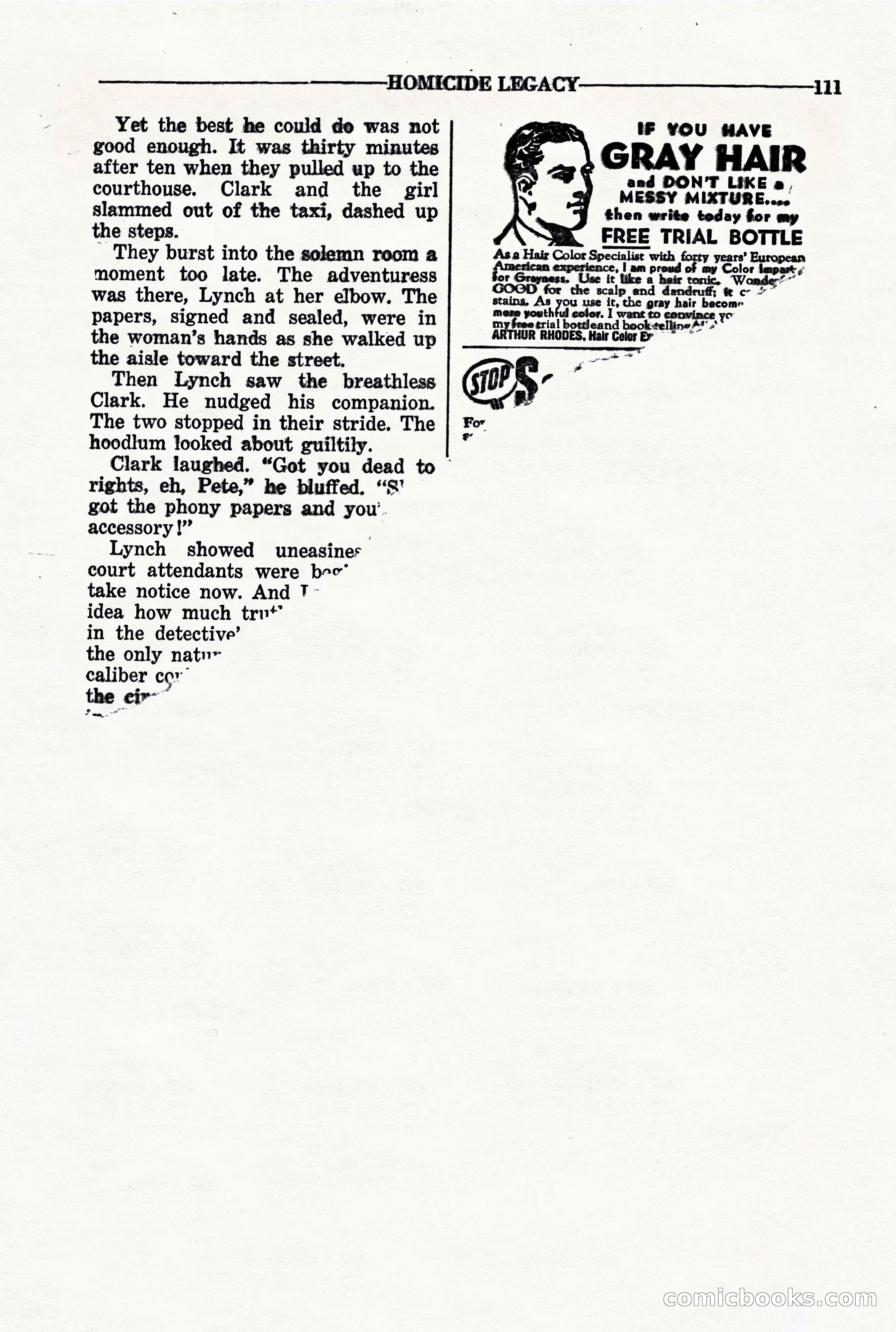 10-Story Detective, March 1941 — page 113: Pulp Fiction, 1941