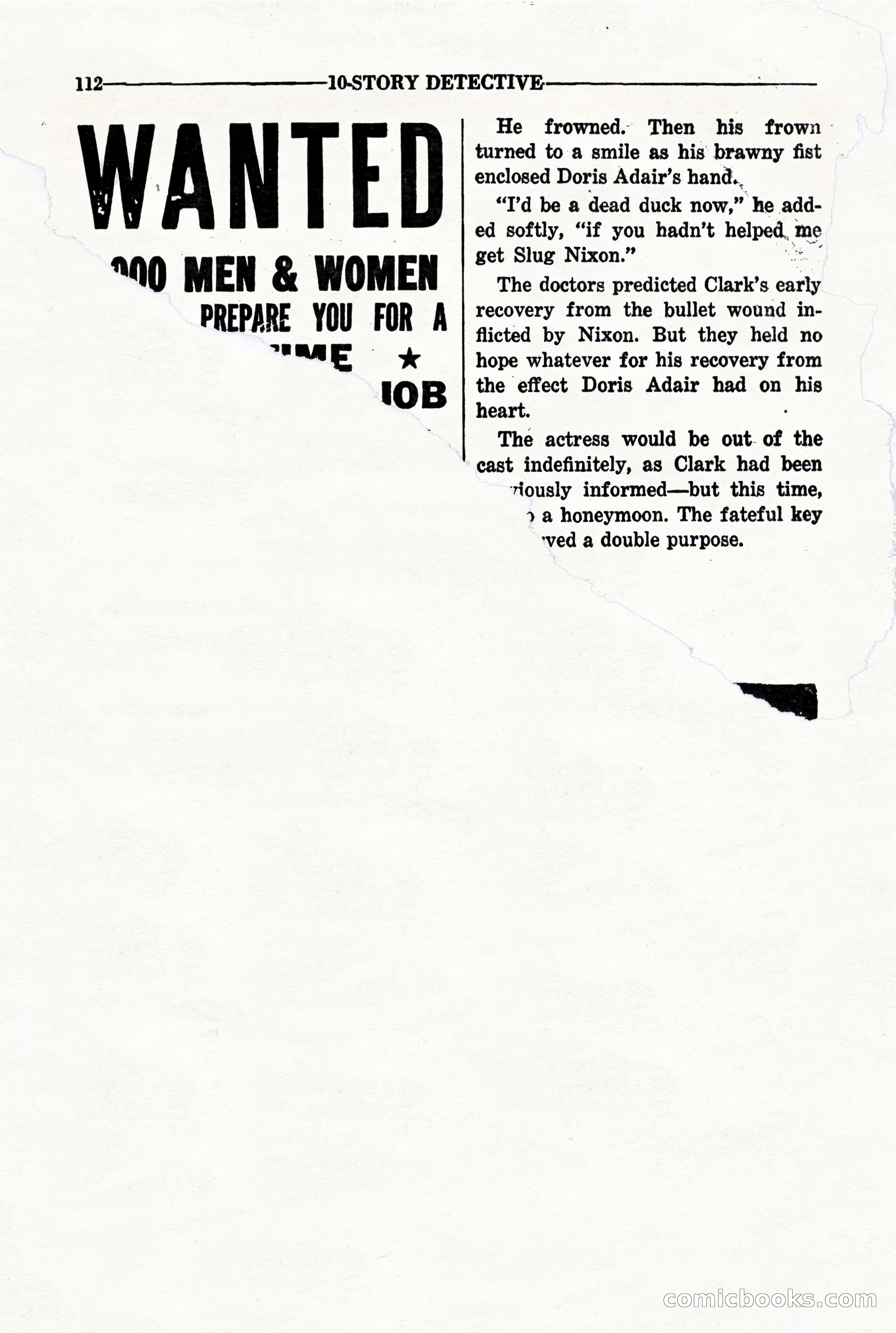 10-Story Detective, March 1941 — page 114: Pulp Fiction, 1941