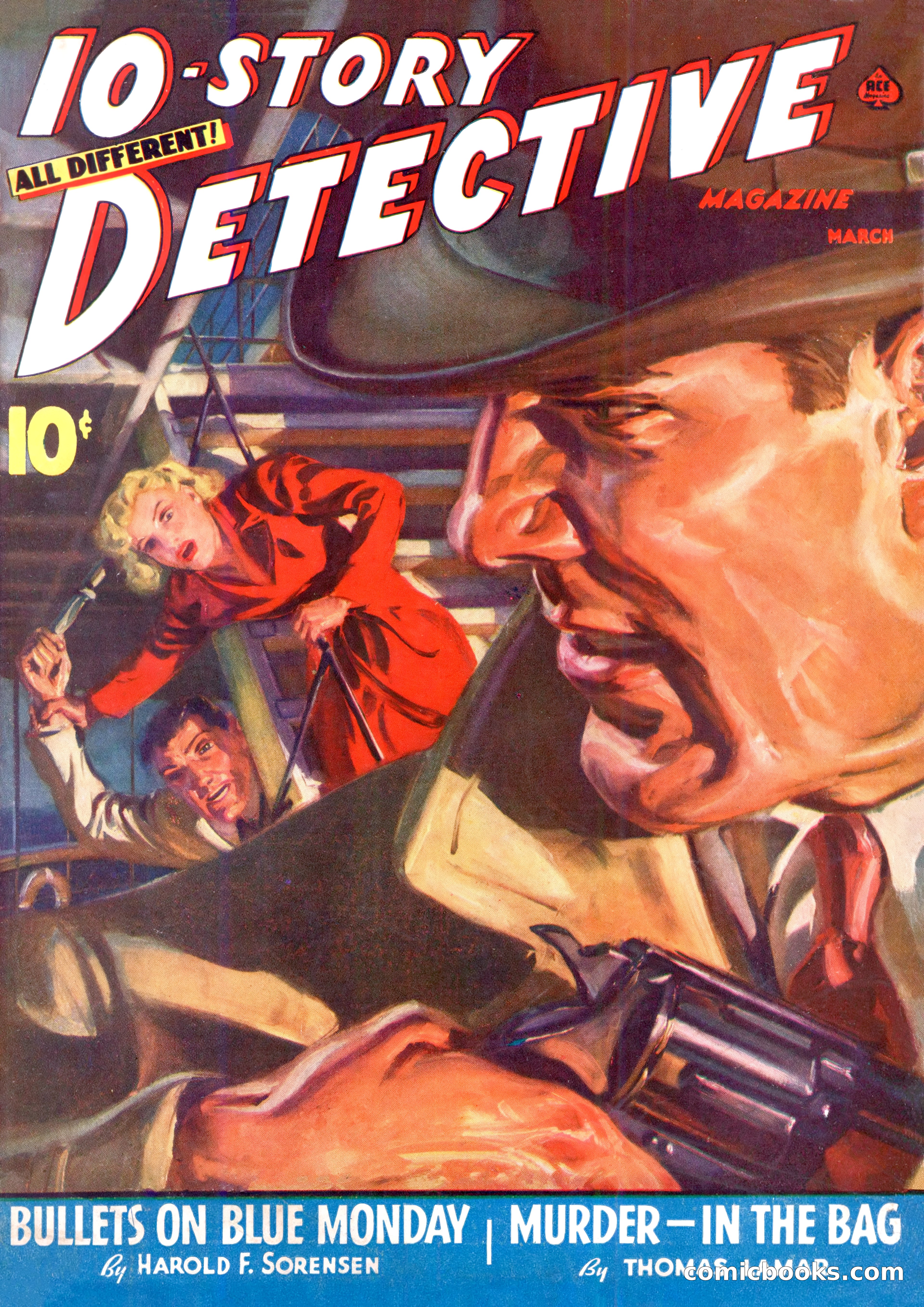 10-Story Detective, March 1941 — page 1: Pulp Fiction, 1941