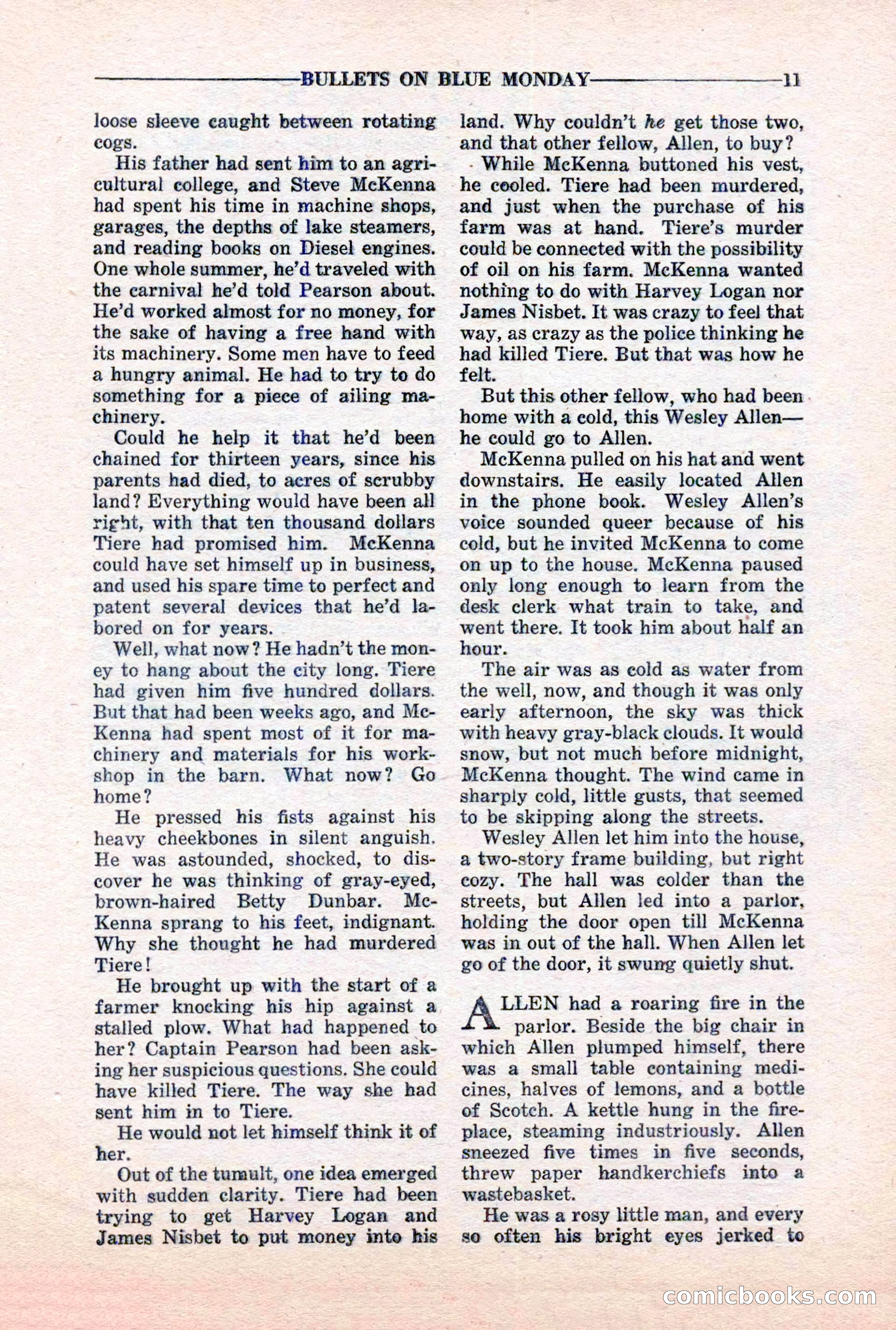 10-Story Detective, March 1941 — page 13: Pulp Fiction, 1941