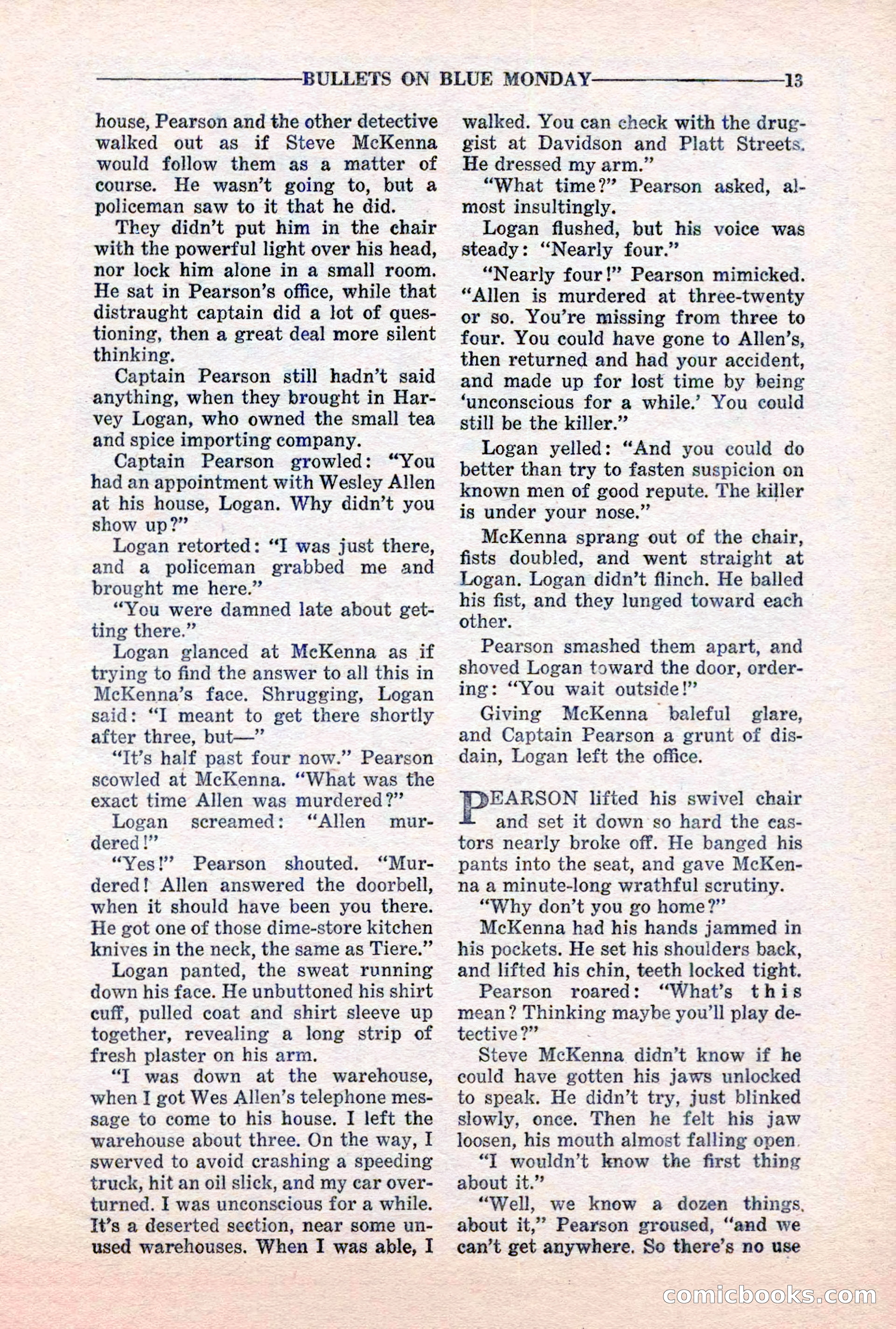 10-Story Detective, March 1941 — page 15: Pulp Fiction, 1941
