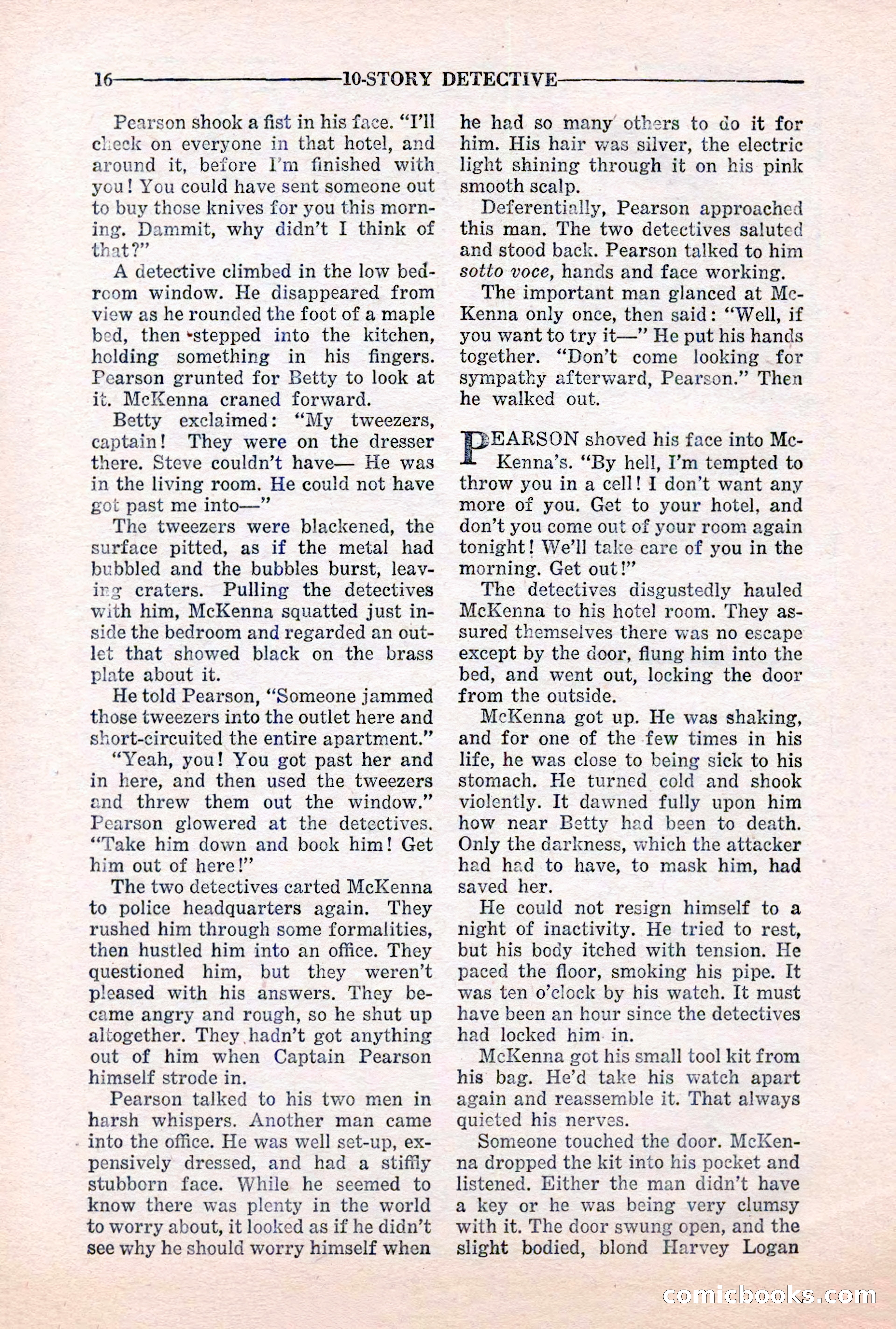 10-Story Detective, March 1941 — page 18: Pulp Fiction, 1941