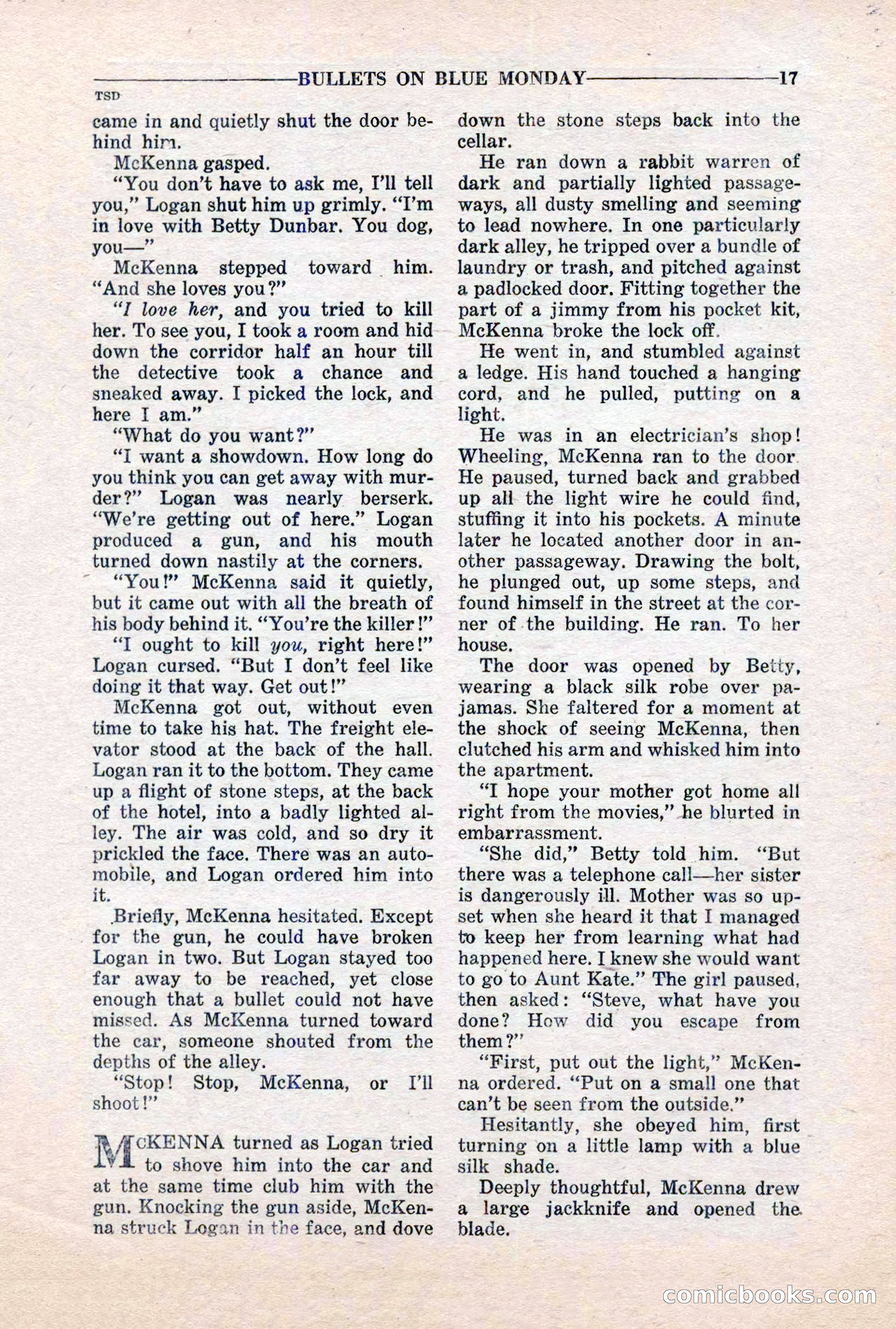 10-Story Detective, March 1941 — page 19: Pulp Fiction, 1941