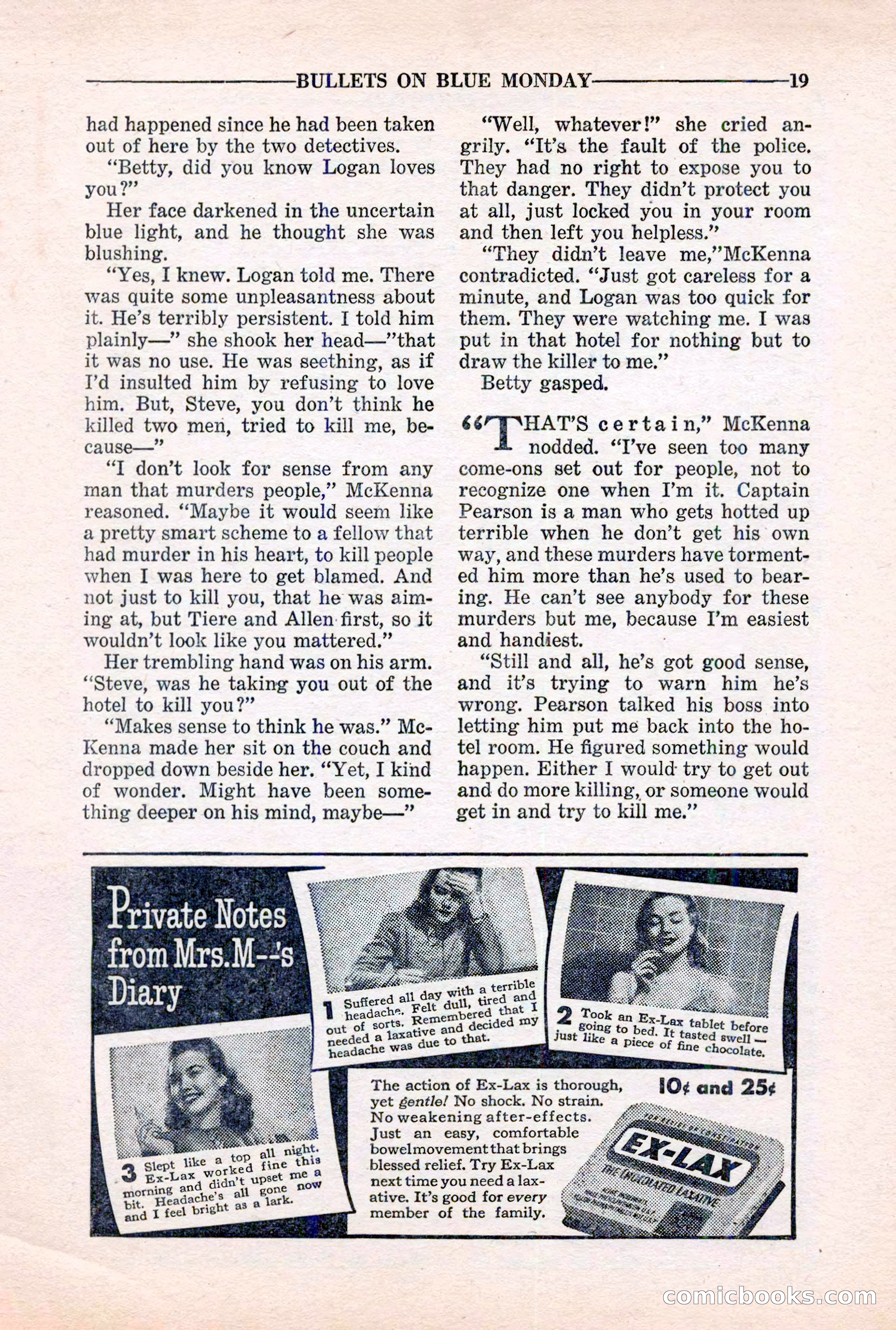 10-Story Detective, March 1941 — page 21: Pulp Fiction, 1941