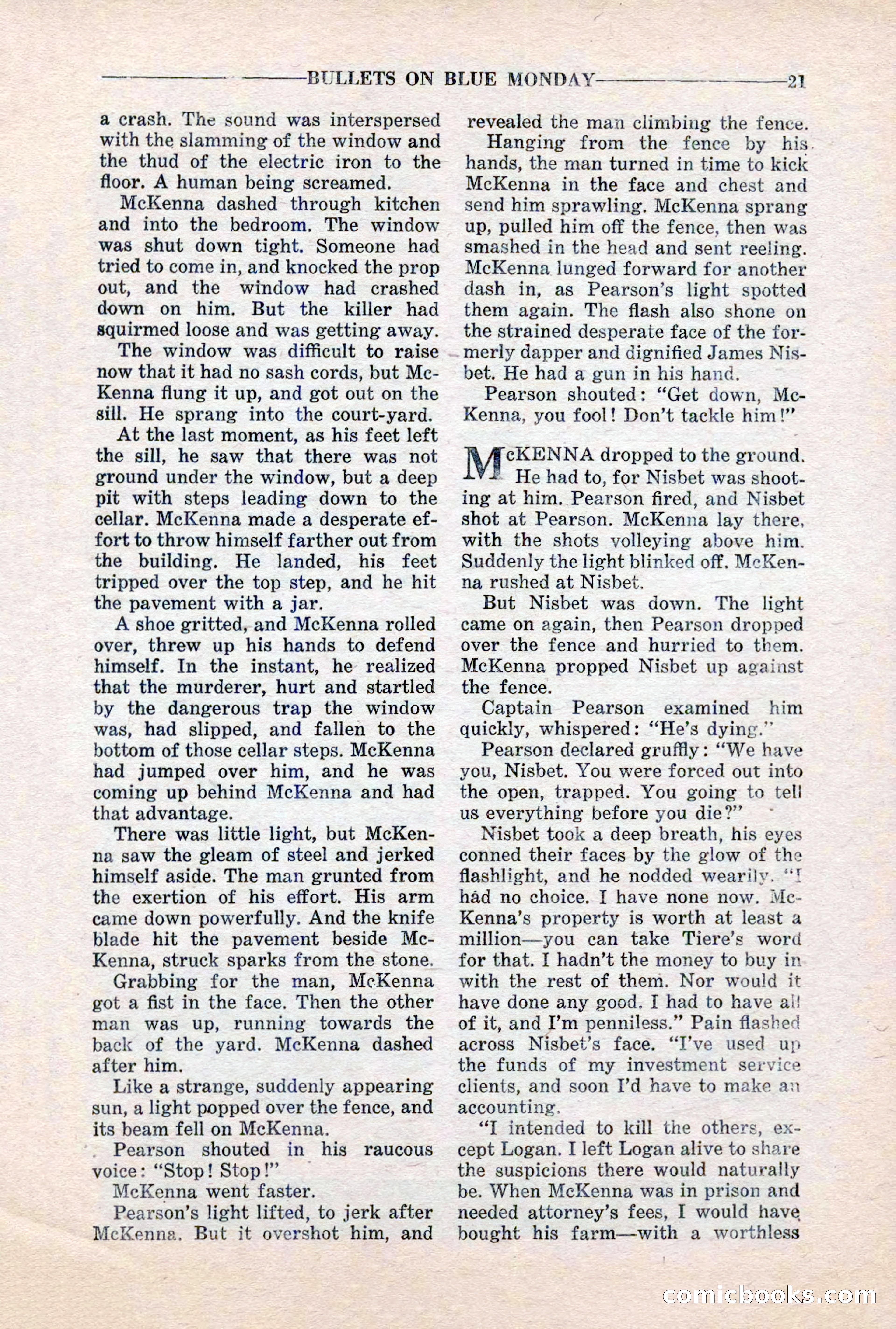 10-Story Detective, March 1941 — page 23: Pulp Fiction, 1941