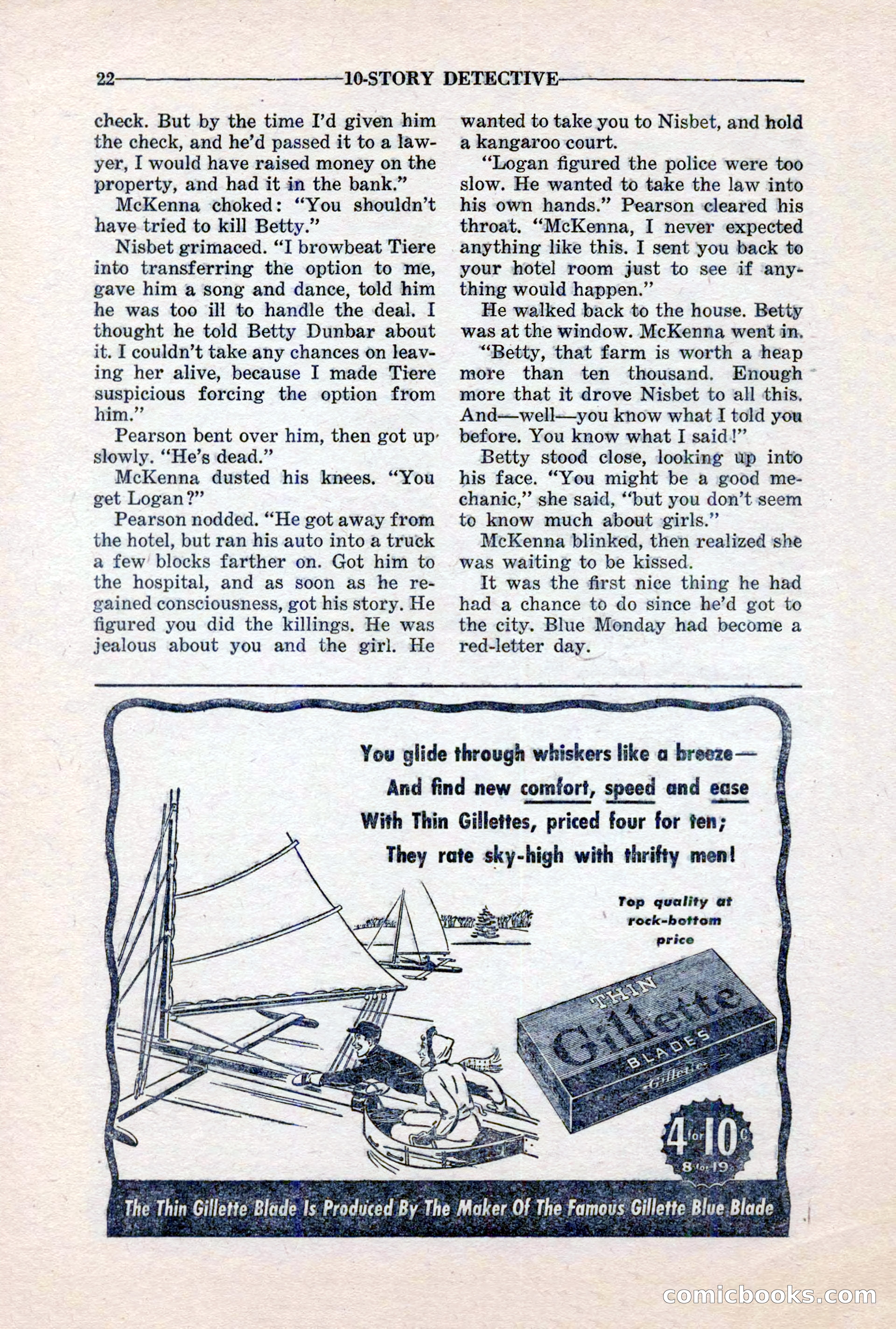 10-Story Detective, March 1941 — page 24: Pulp Fiction, 1941