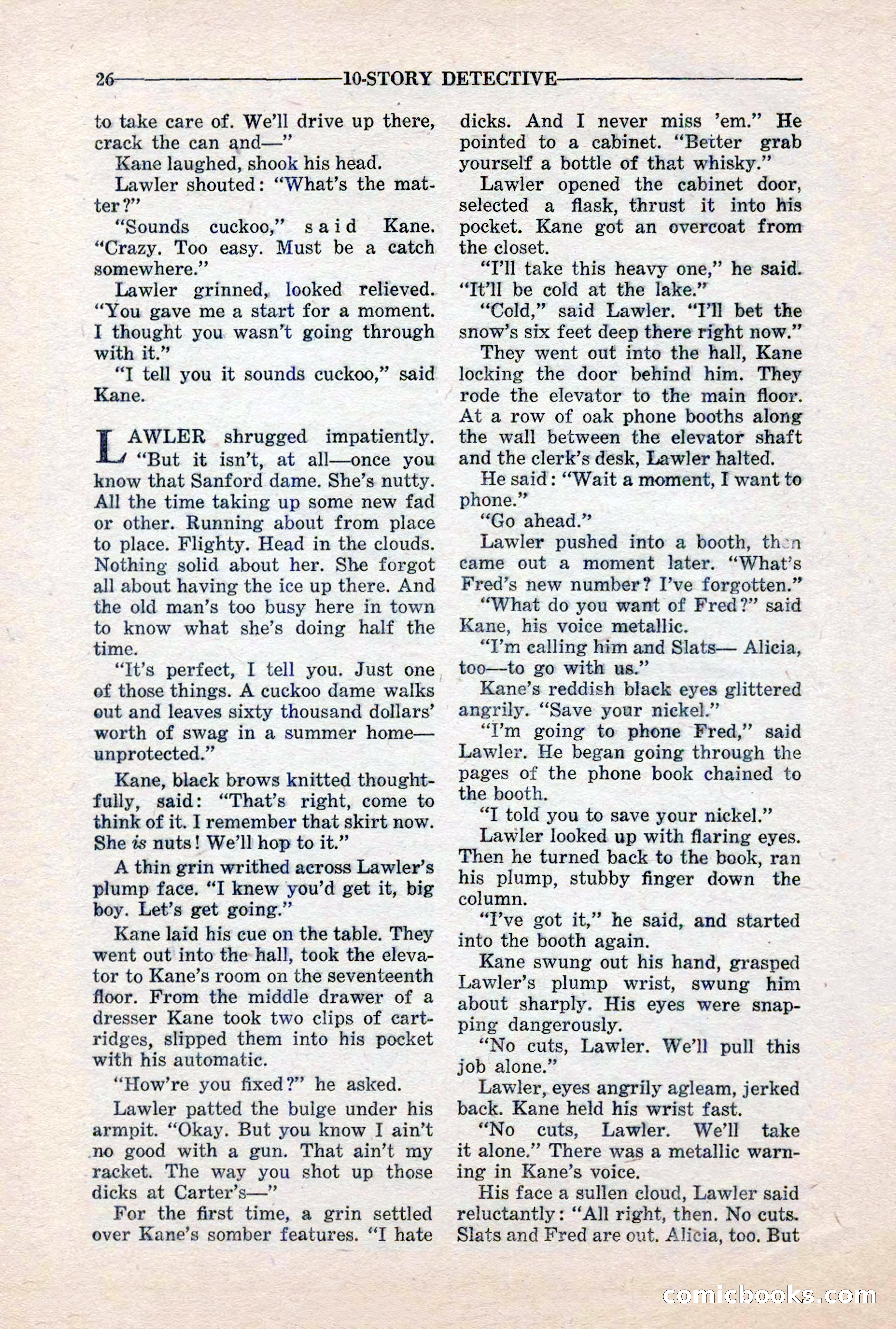 10-Story Detective, March 1941 — page 28: Pulp Fiction, 1941