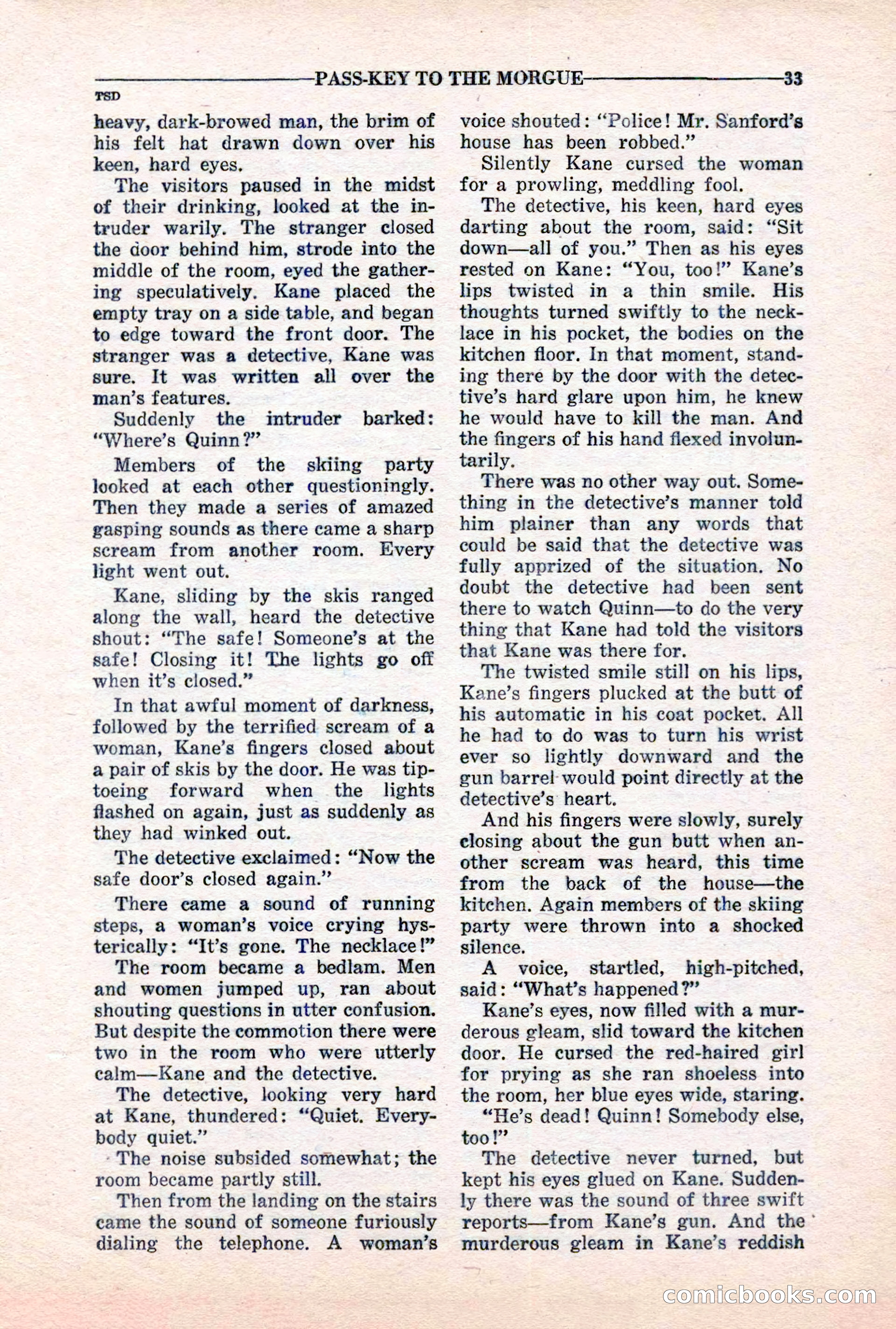 10-Story Detective, March 1941 — page 35: Pulp Fiction, 1941