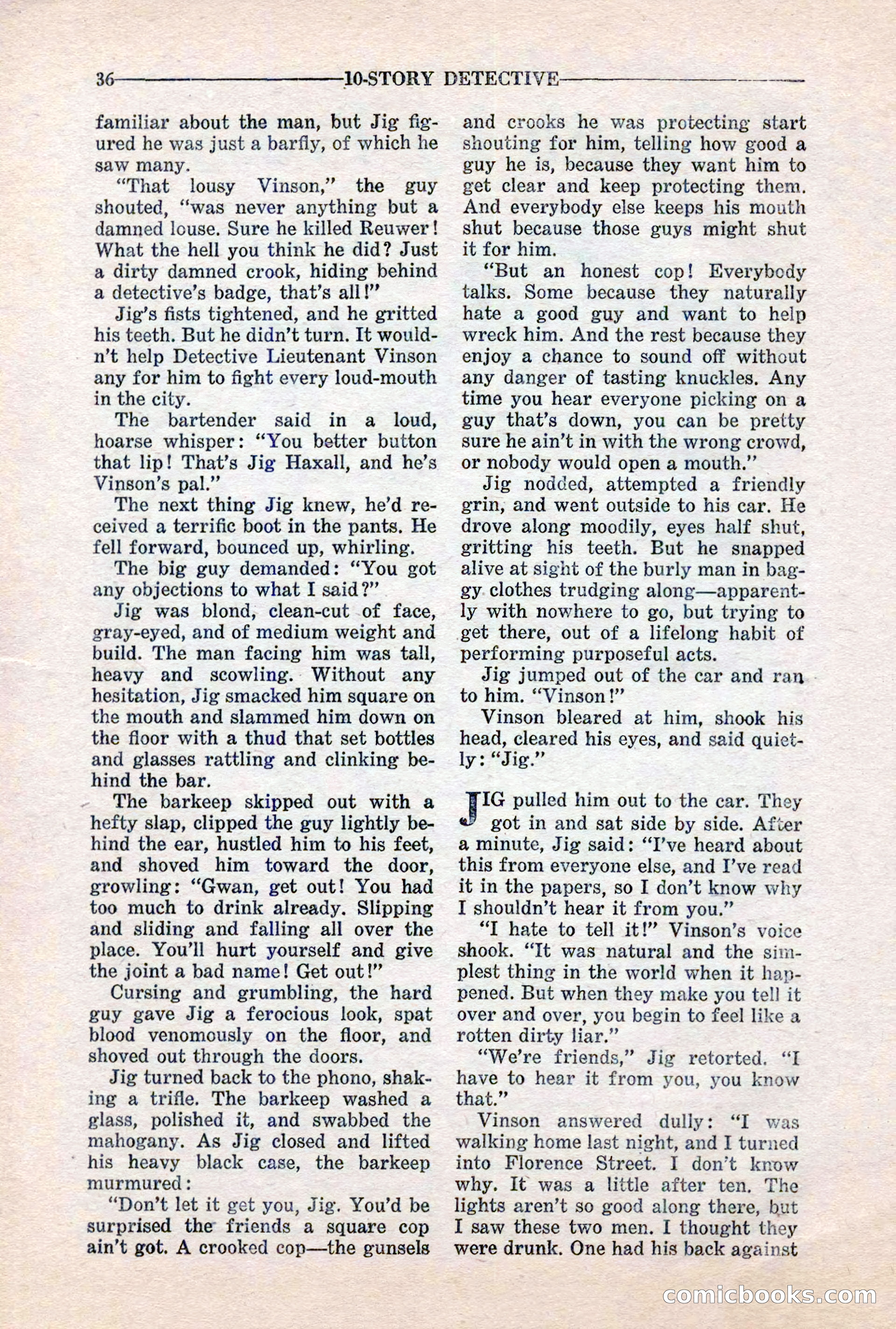 10-Story Detective, March 1941 — page 38: Pulp Fiction, 1941