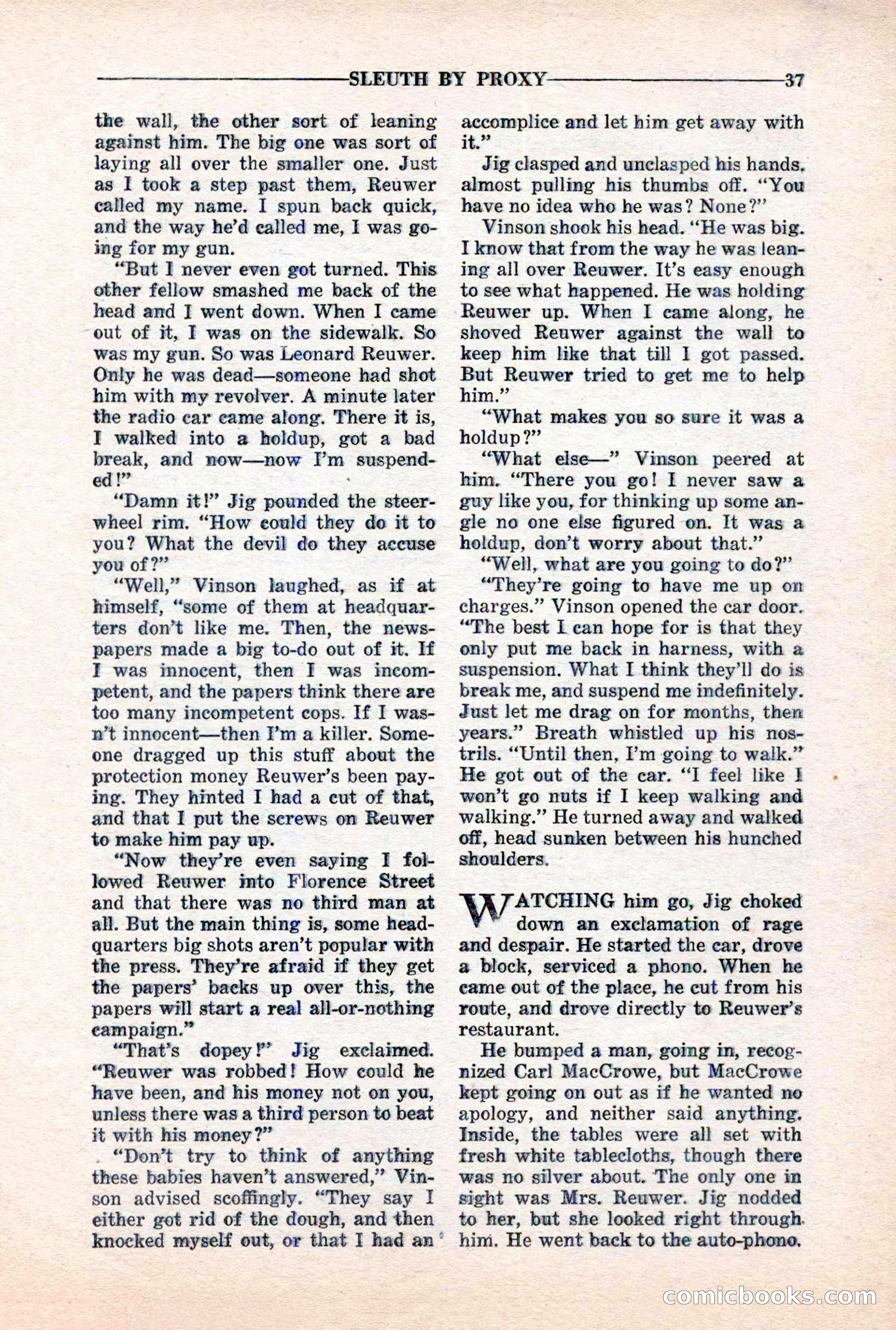 10-Story Detective, March 1941 — page 39: Pulp Fiction, 1941