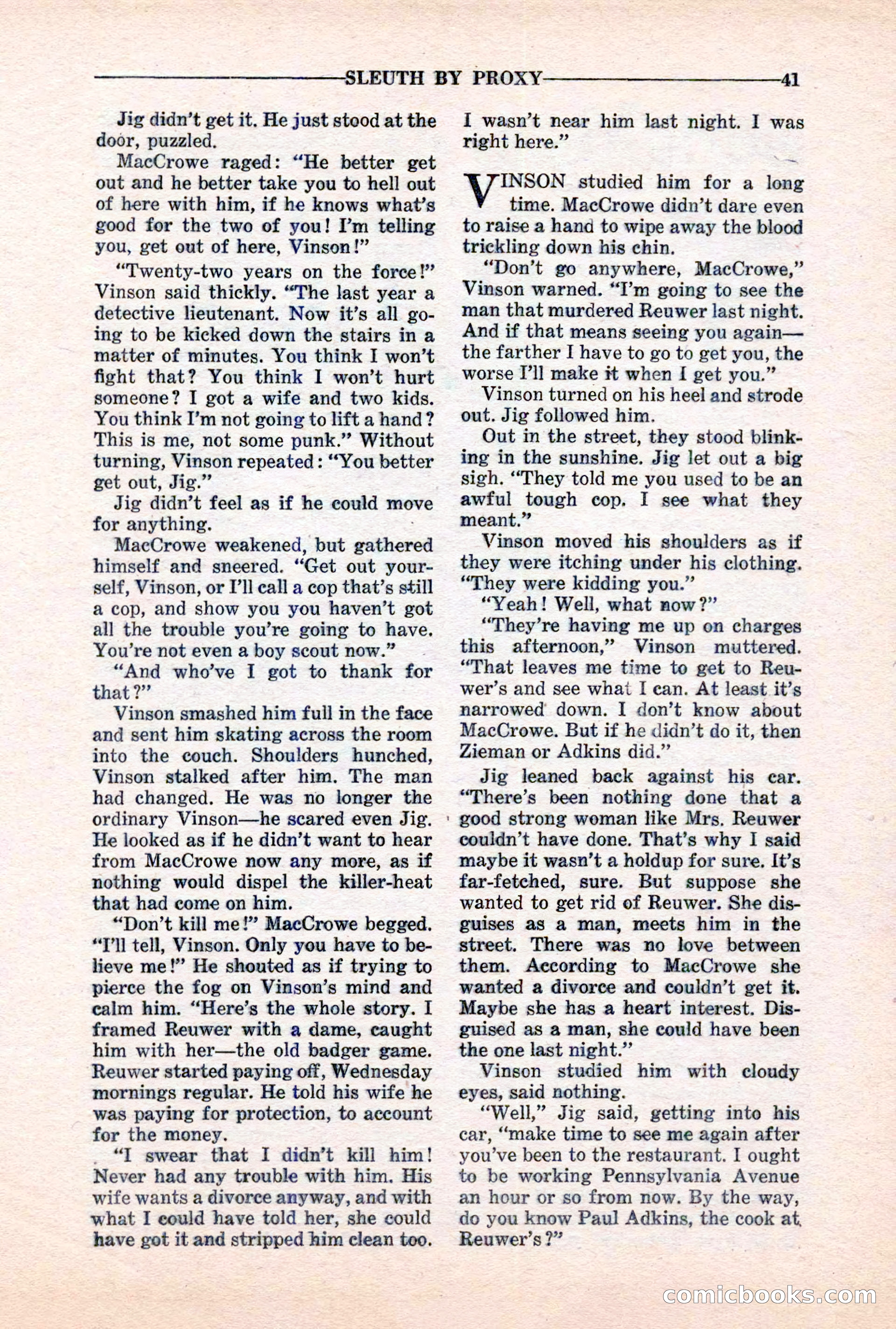 10-Story Detective, March 1941 — page 43: Pulp Fiction, 1941