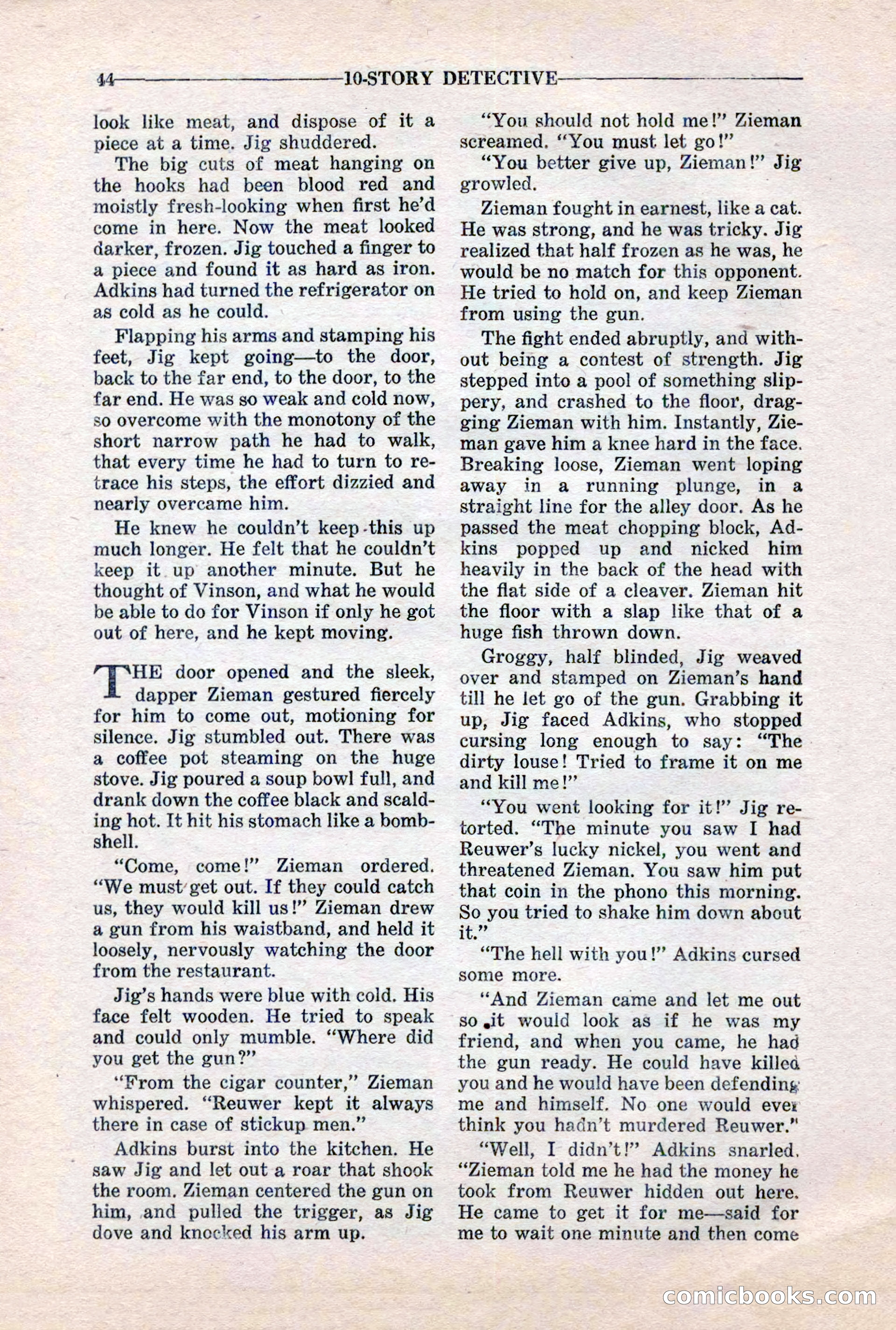 10-Story Detective, March 1941 — page 46: Pulp Fiction, 1941