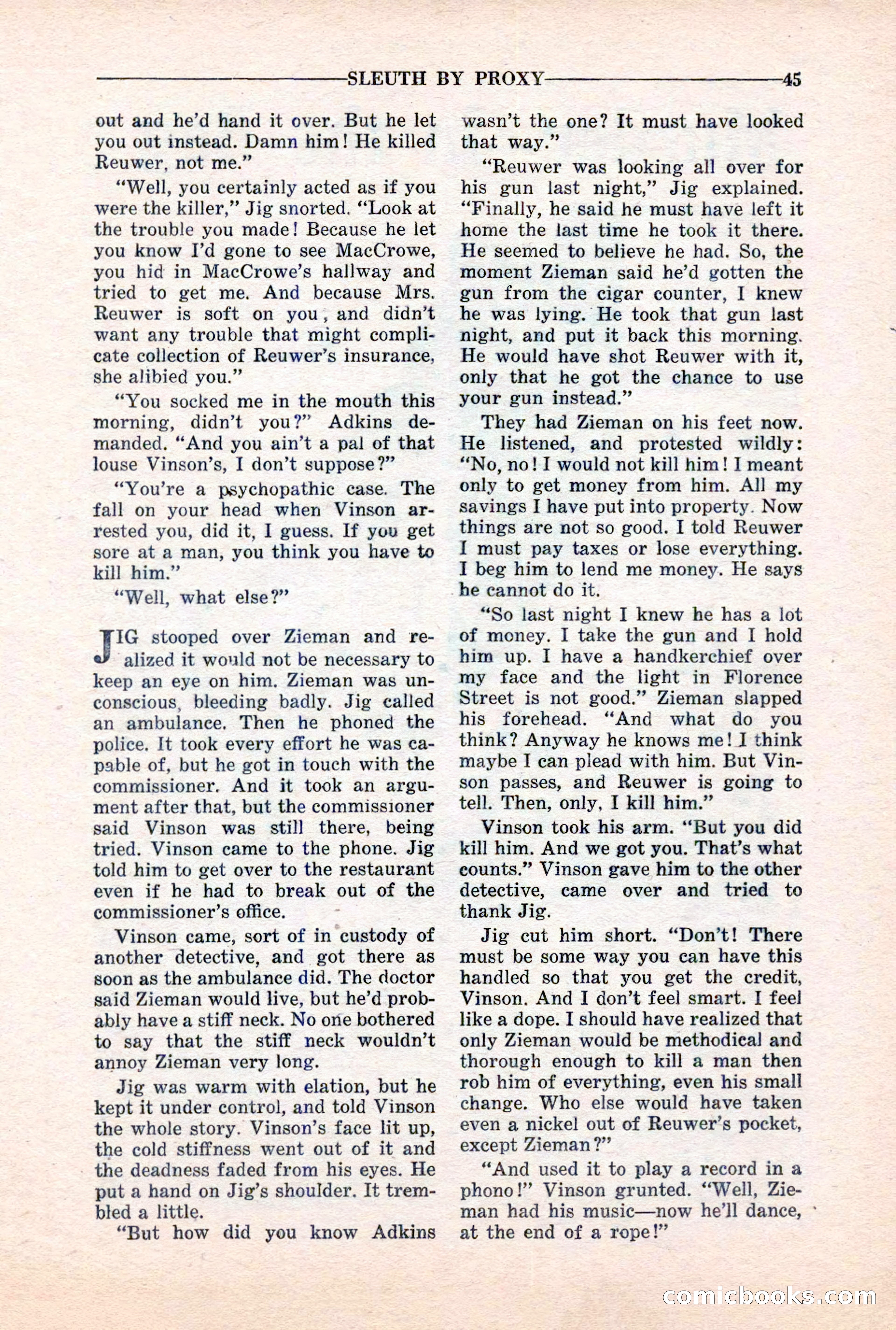 10-Story Detective, March 1941 — page 47: Pulp Fiction, 1941