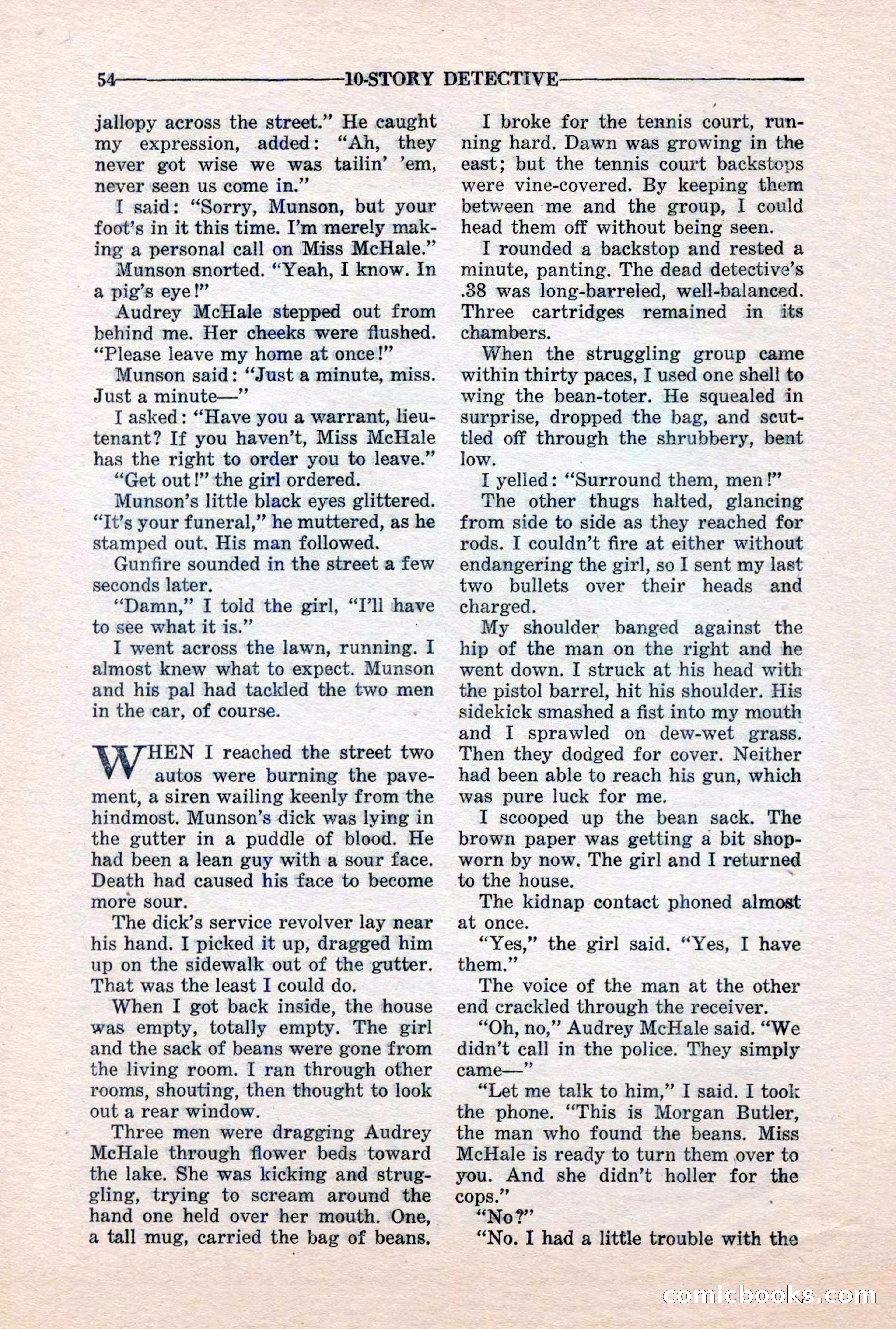 10-Story Detective, March 1941 — page 56: Pulp Fiction, 1941