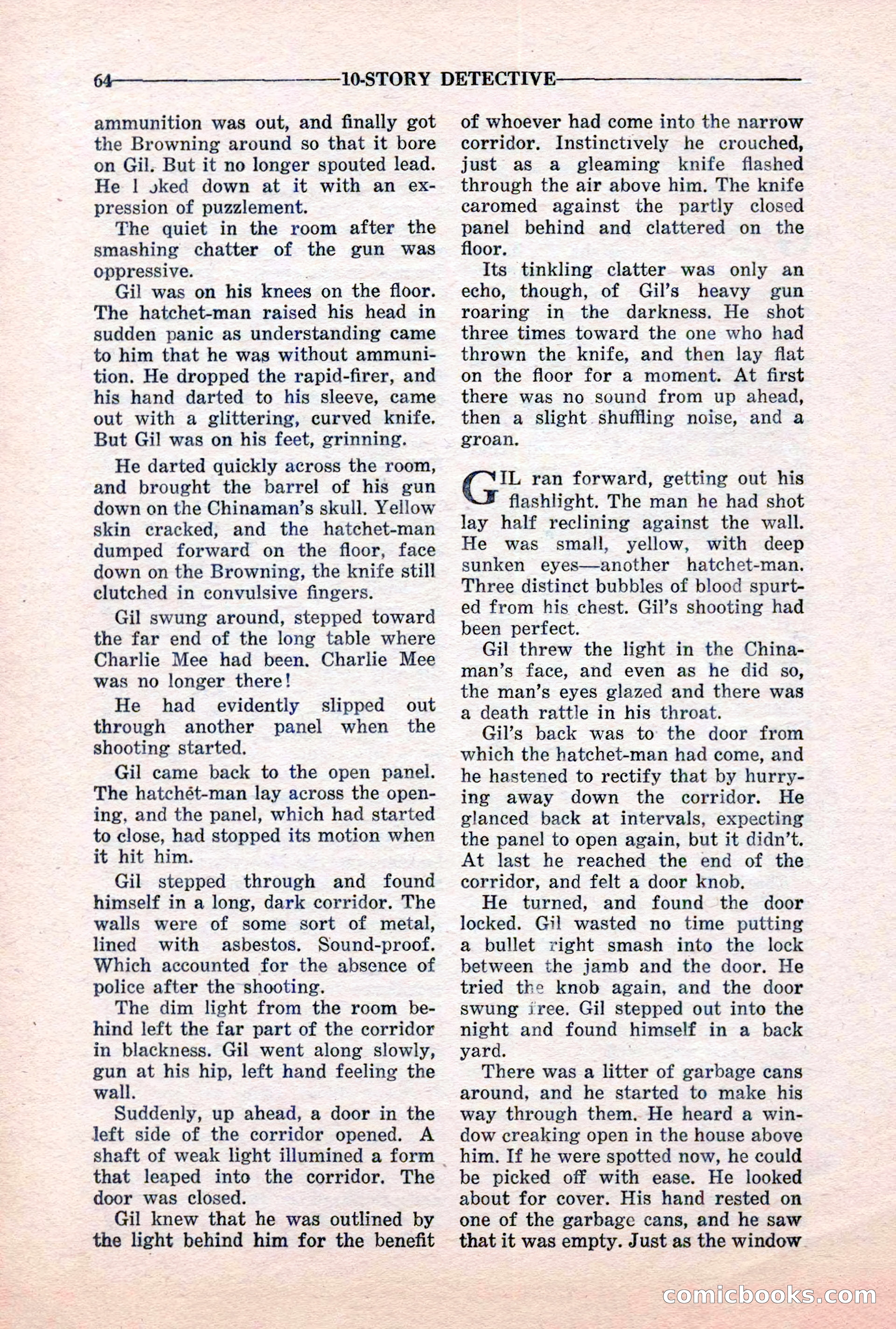 10-Story Detective, March 1941 — page 66: Pulp Fiction, 1941