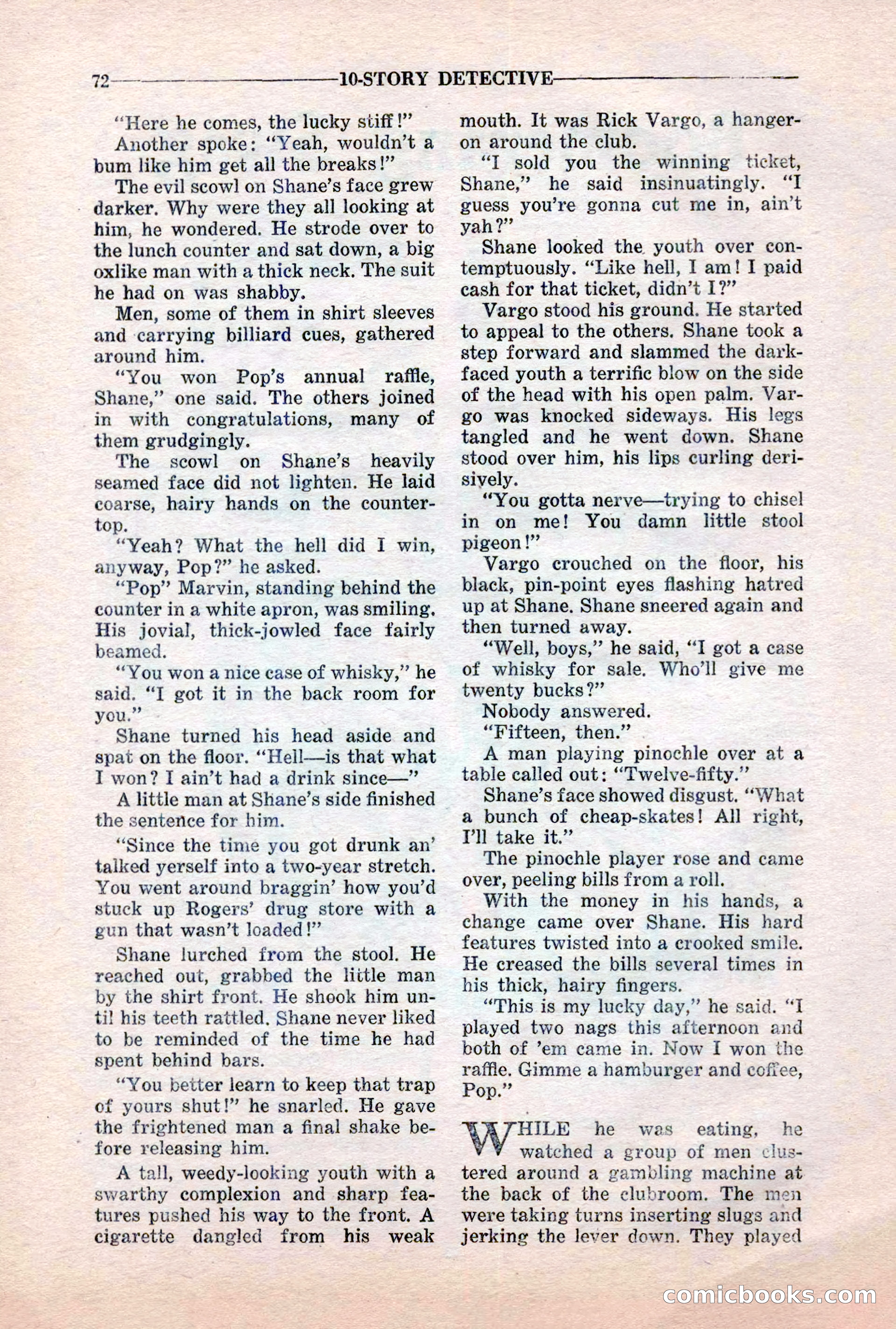 10-Story Detective, March 1941 — page 74: Pulp Fiction, 1941