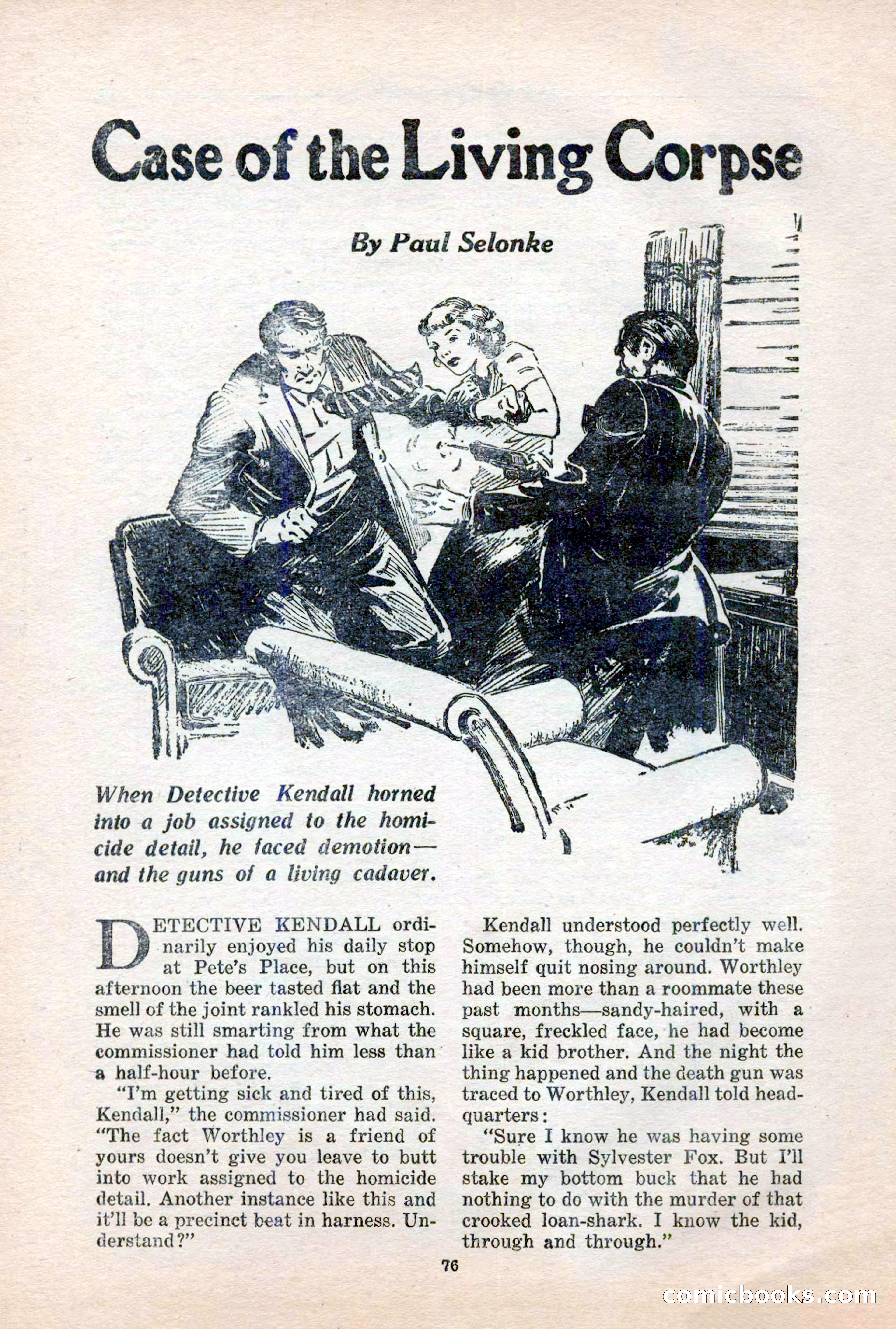 10-Story Detective, March 1941 — page 78: Pulp Fiction, 1941