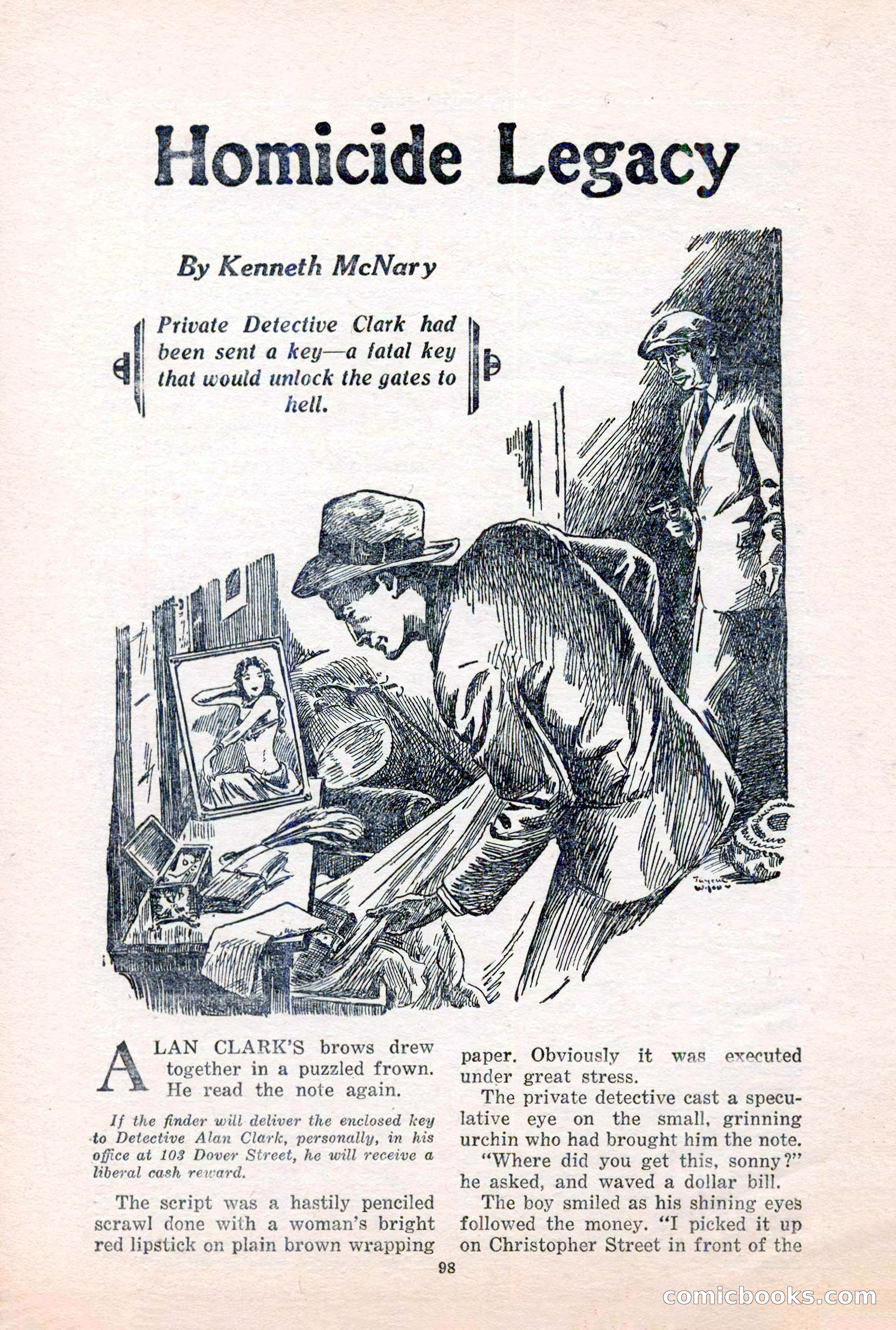 10-Story Detective, March 1941 — page 100: Pulp Fiction, 1941
