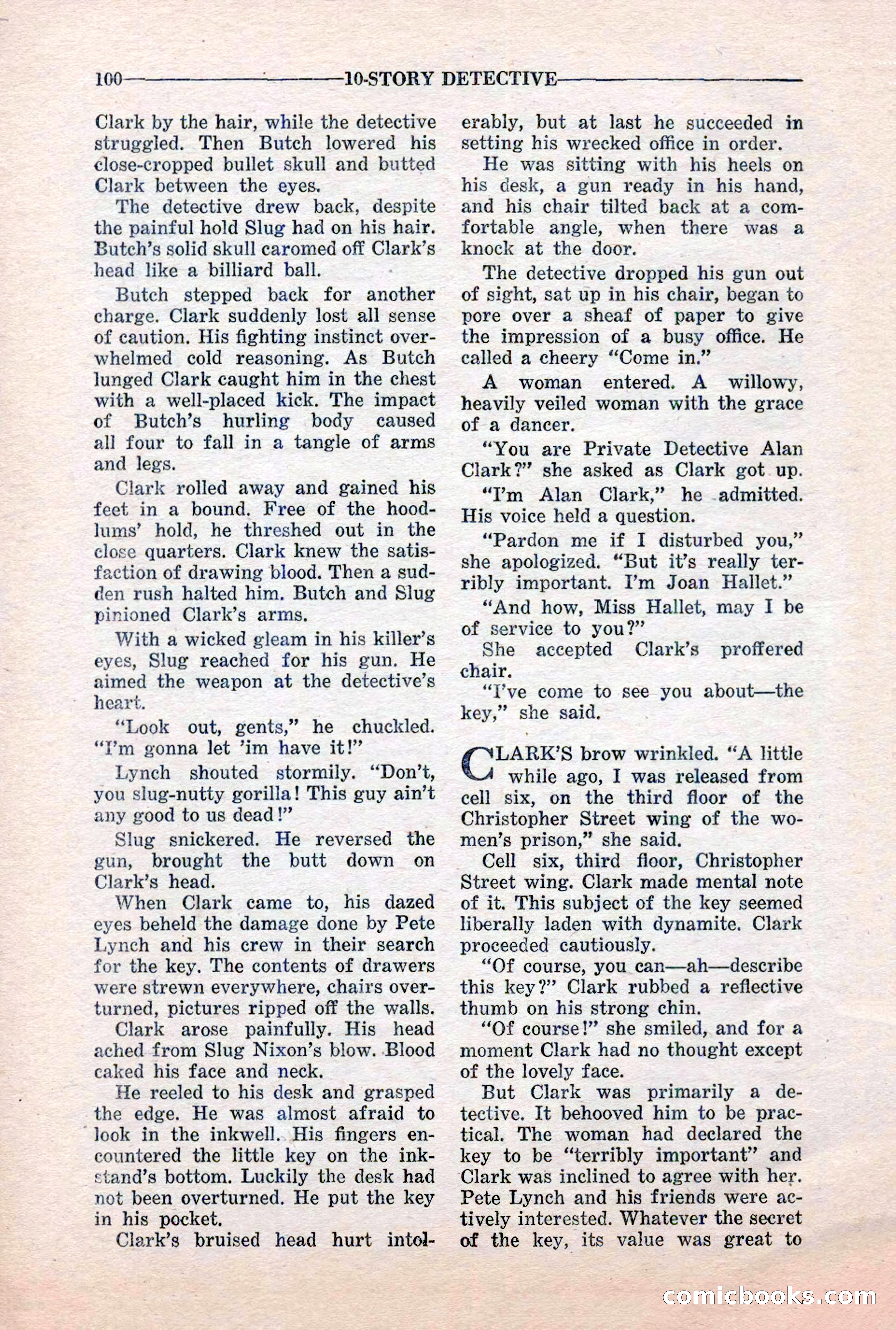 10-Story Detective, March 1941 — page 102: Pulp Fiction, 1941