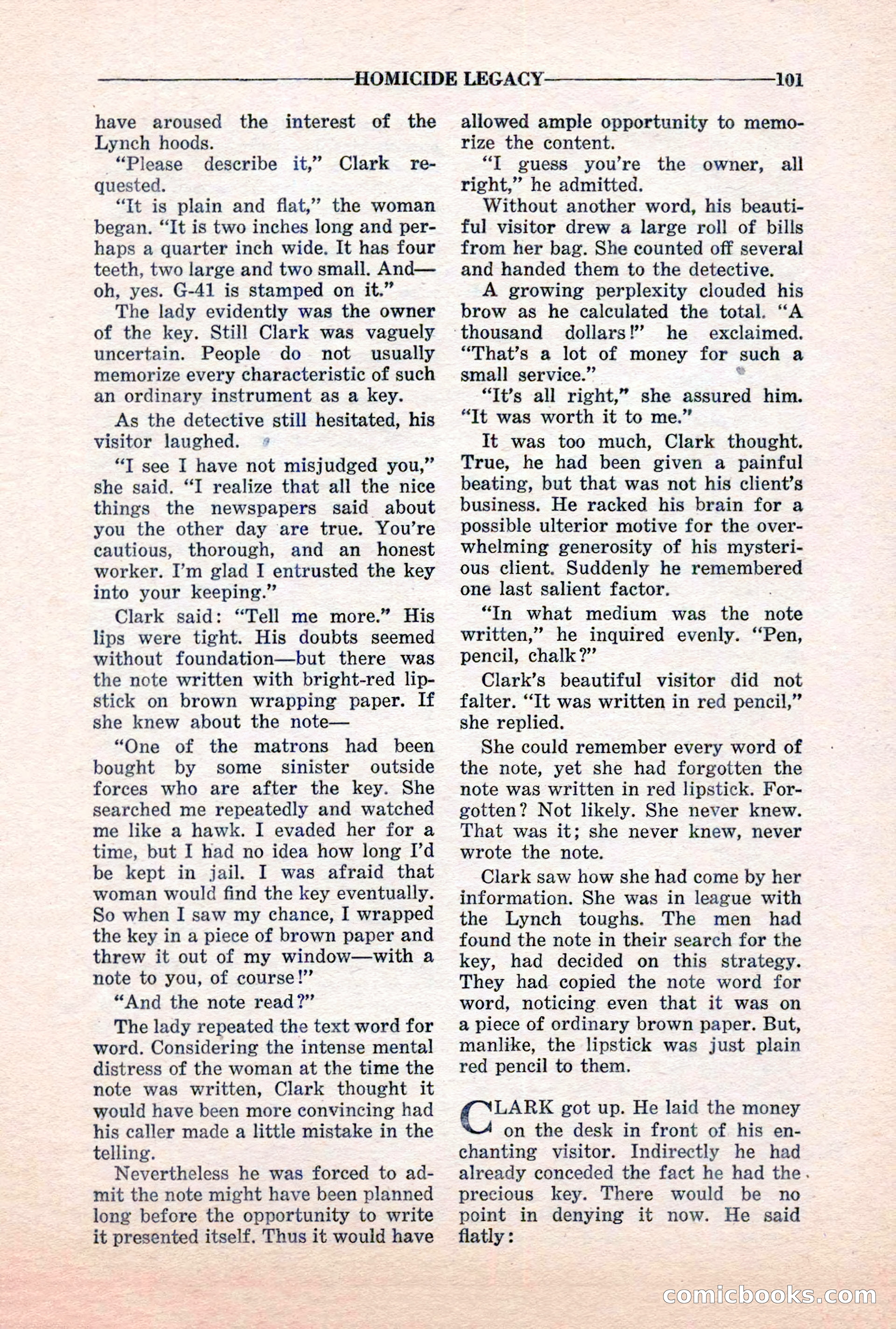 10-Story Detective, March 1941 — page 103: Pulp Fiction, 1941