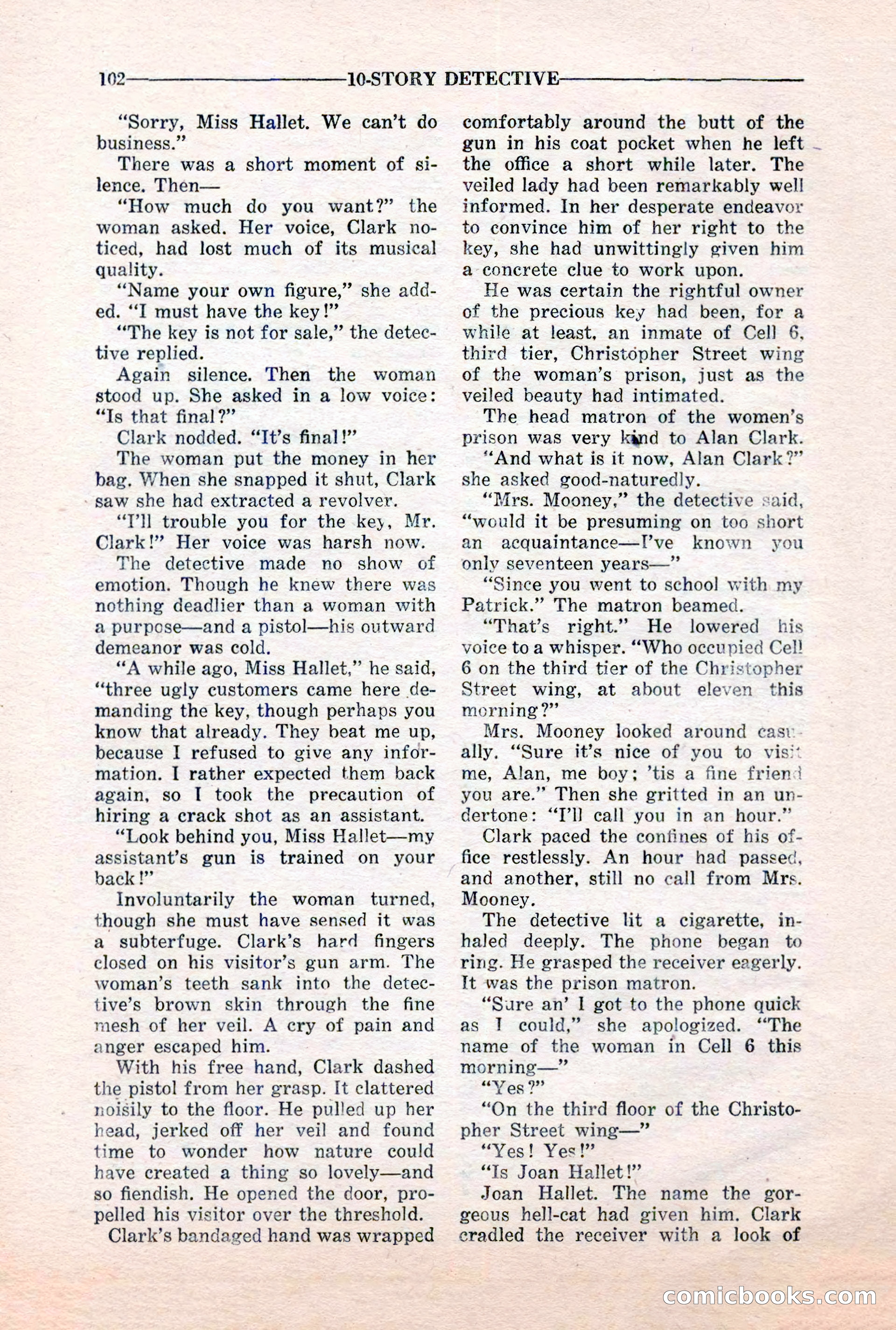 10-Story Detective, March 1941 — page 104: Pulp Fiction, 1941