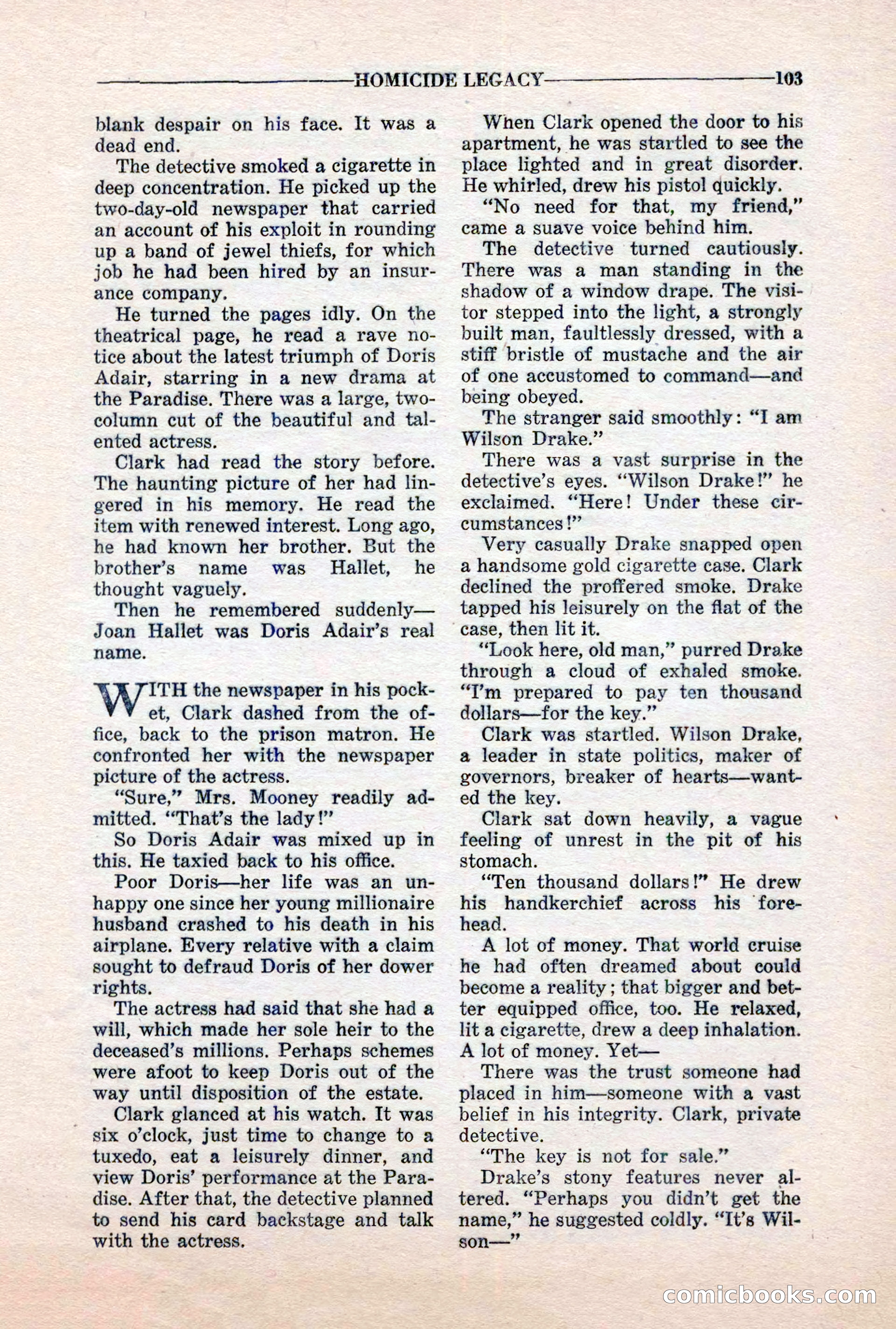 10-Story Detective, March 1941 — page 105: Pulp Fiction, 1941