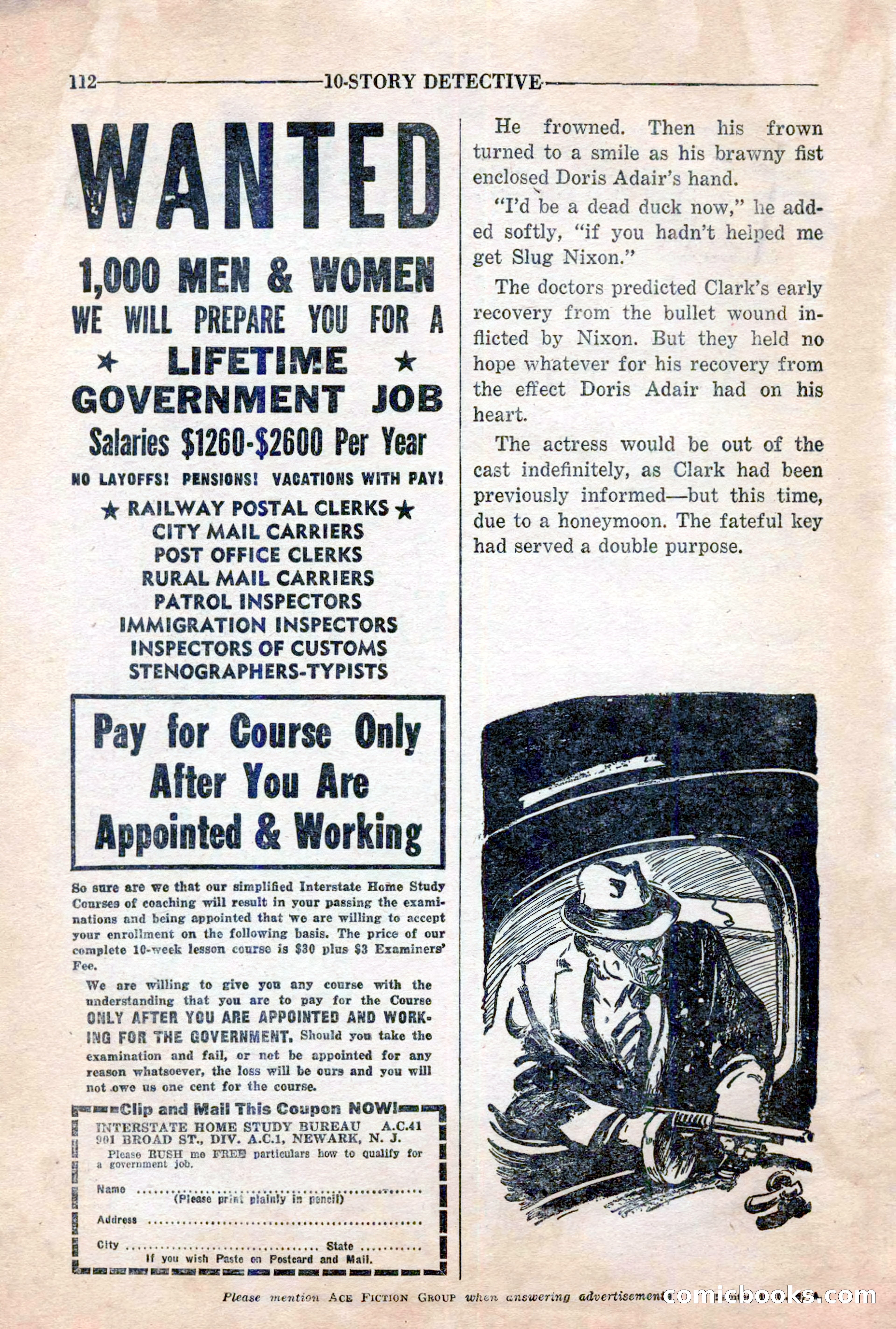 10-Story Detective, March 1941 — page 114: Pulp Fiction, 1941