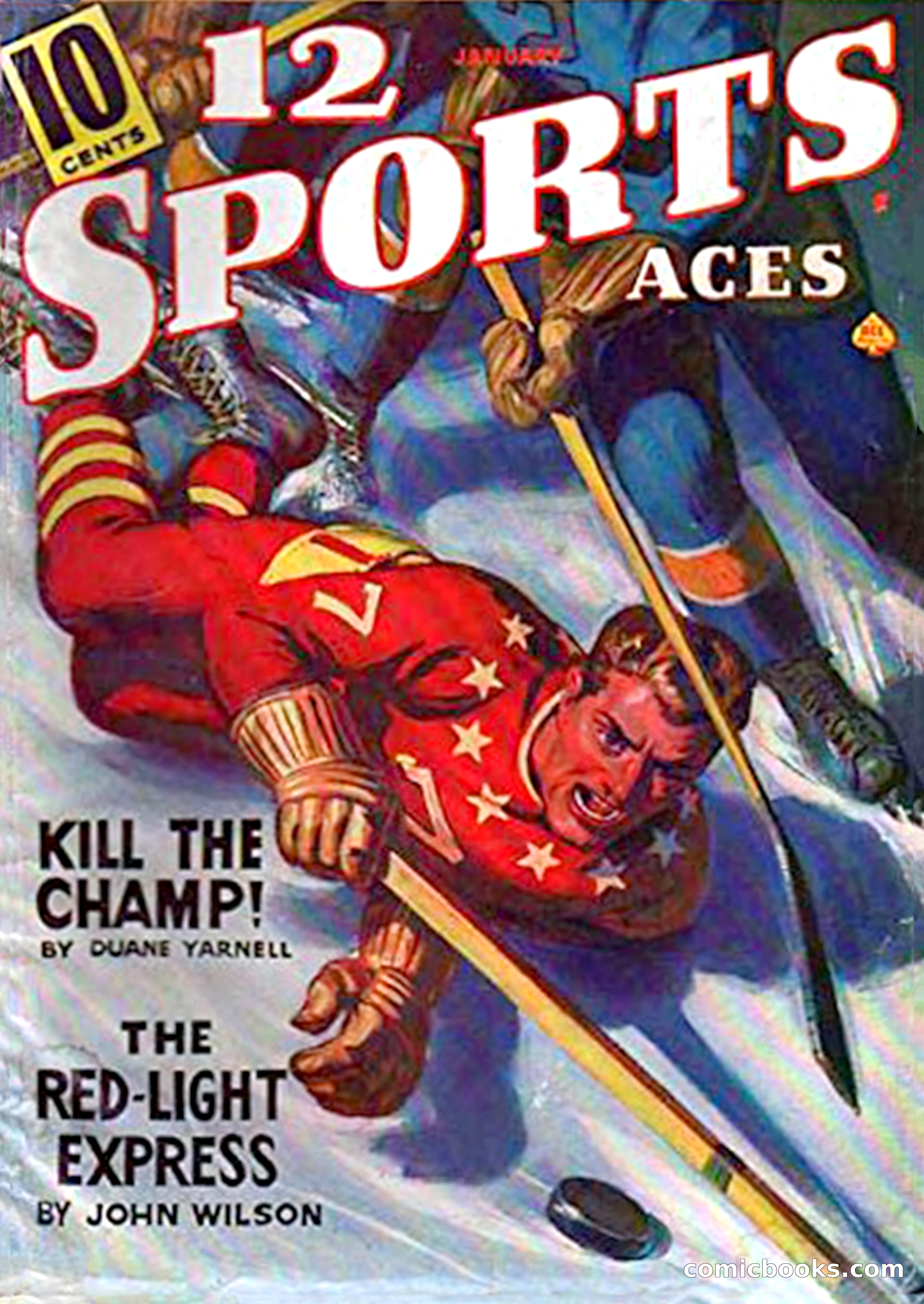 12 Sports Aces, January 1943 — page 1: Pulp Fiction, 1943