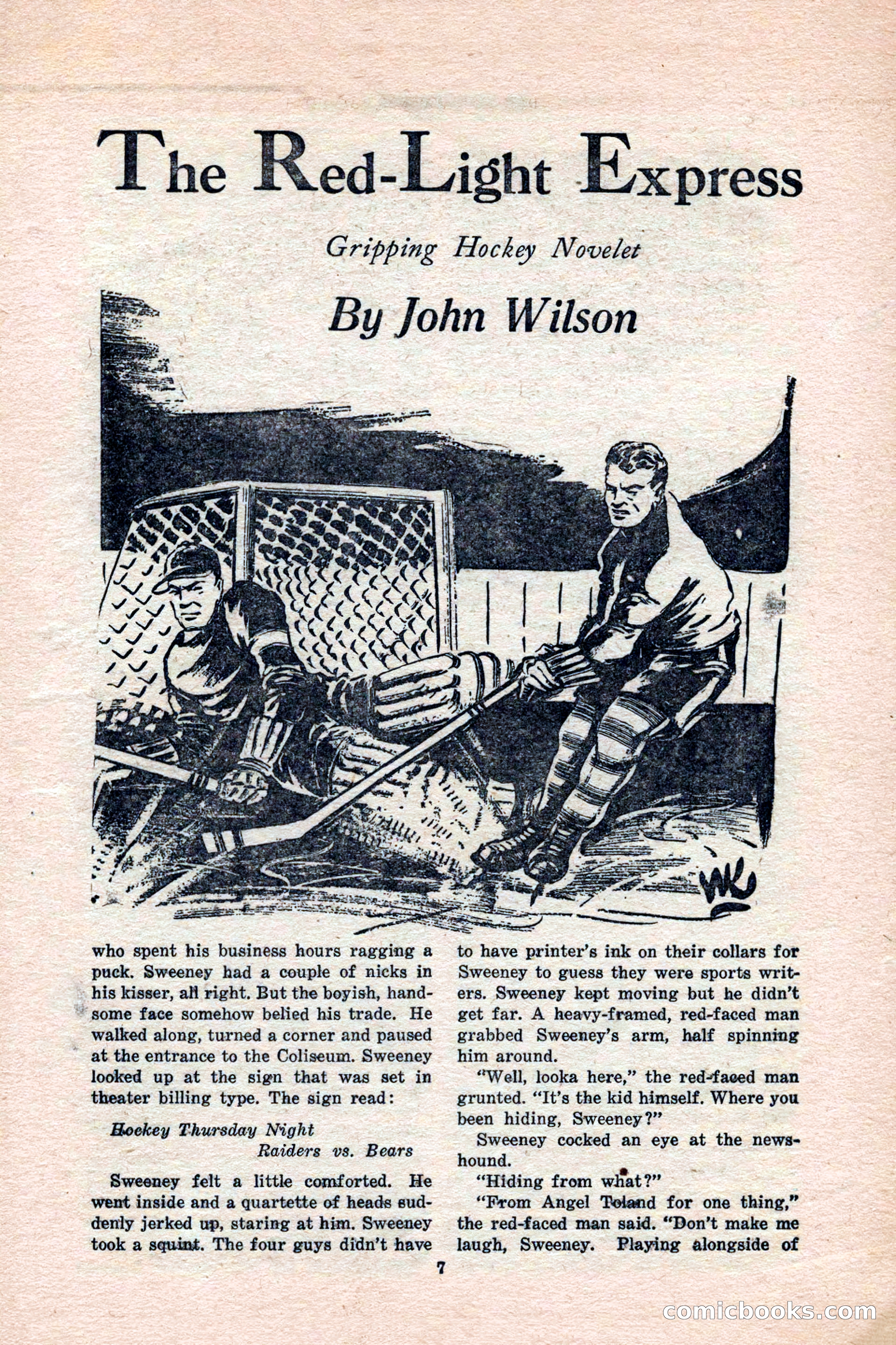 12 Sports Aces, January 1943 — page 9: Pulp Fiction, 1943