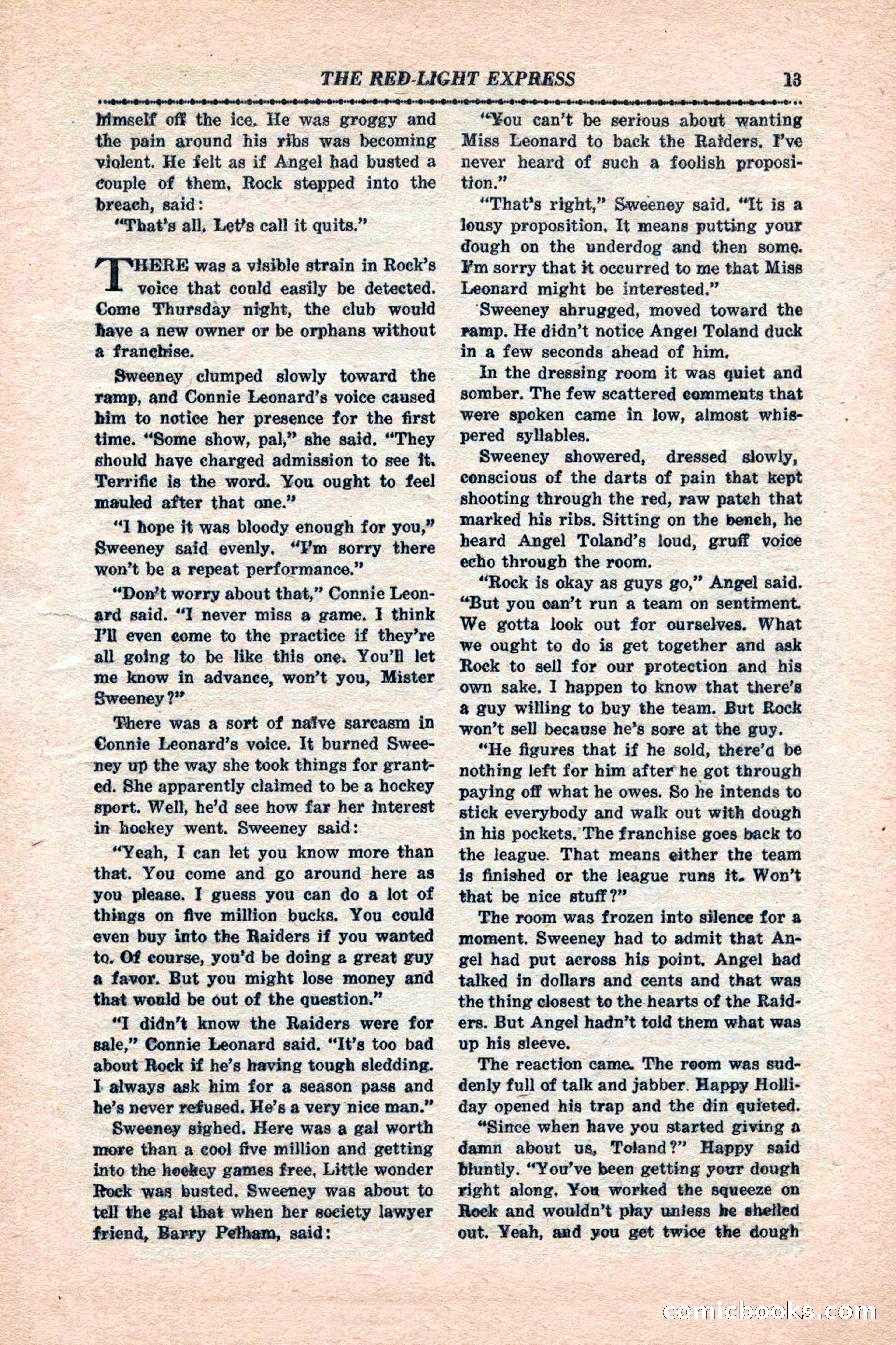 12 Sports Aces, January 1943 — page 15: Pulp Fiction, 1943
