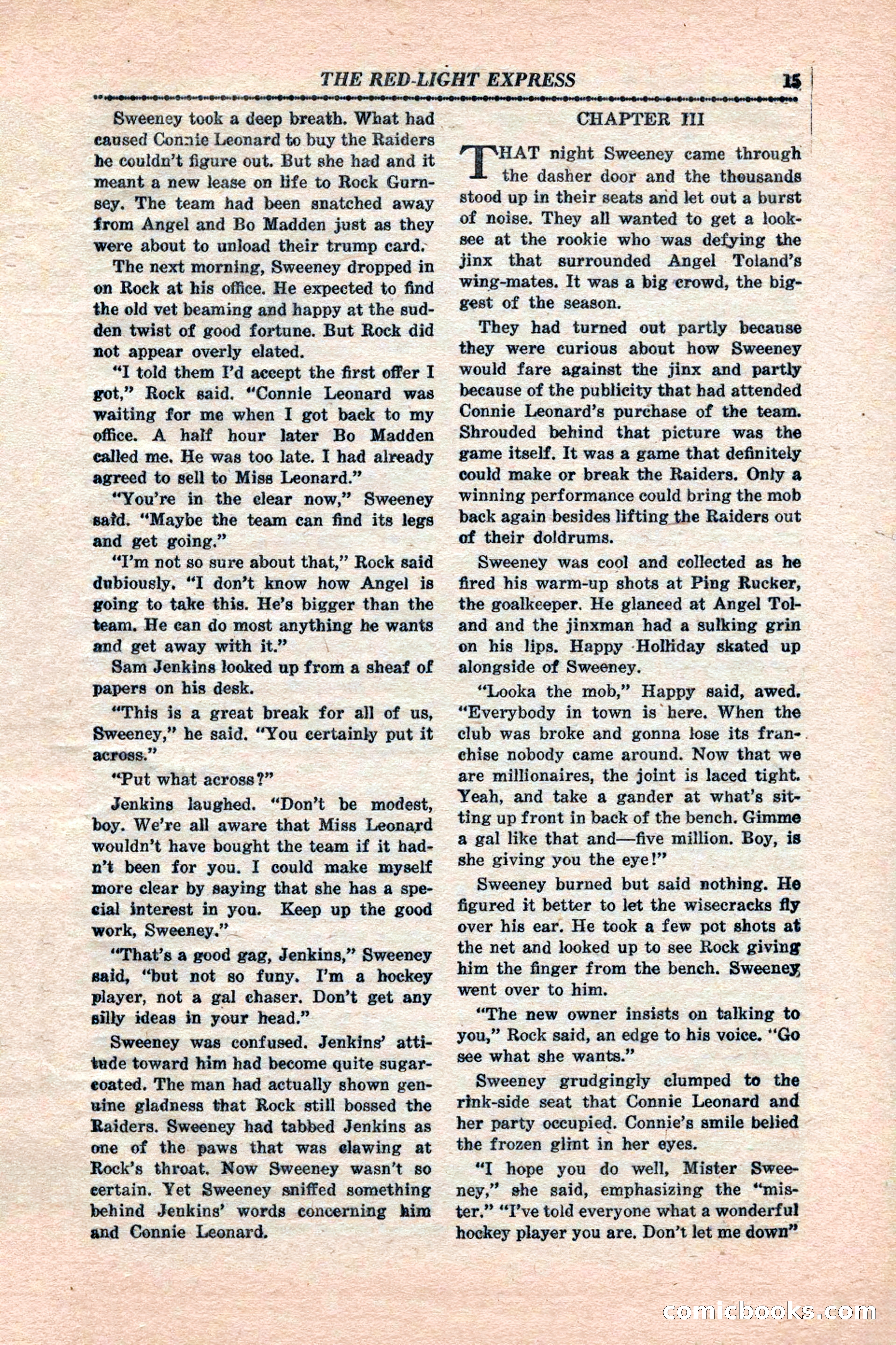 12 Sports Aces, January 1943 — page 17: Pulp Fiction, 1943