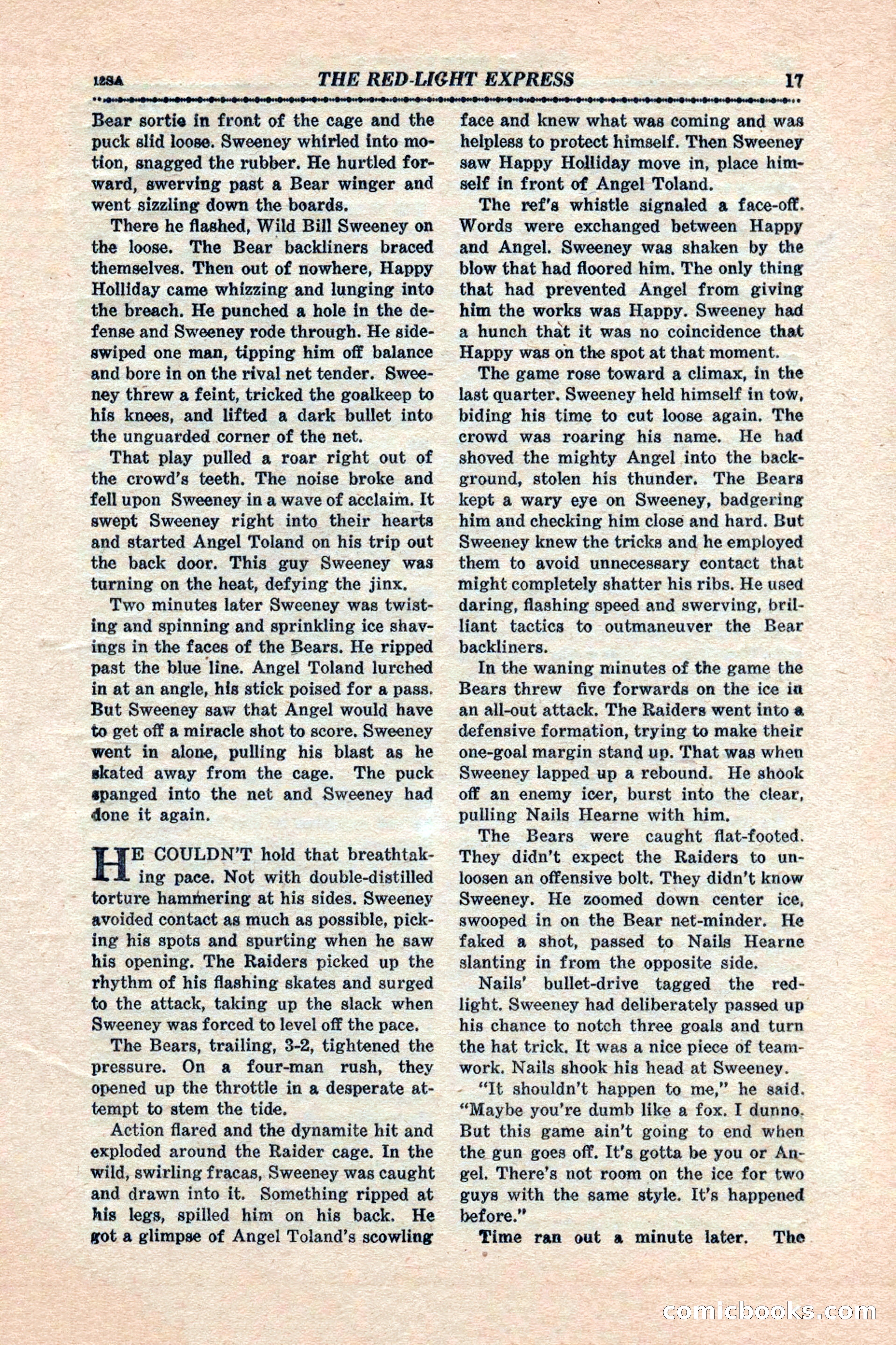 12 Sports Aces, January 1943 — page 19: Pulp Fiction, 1943