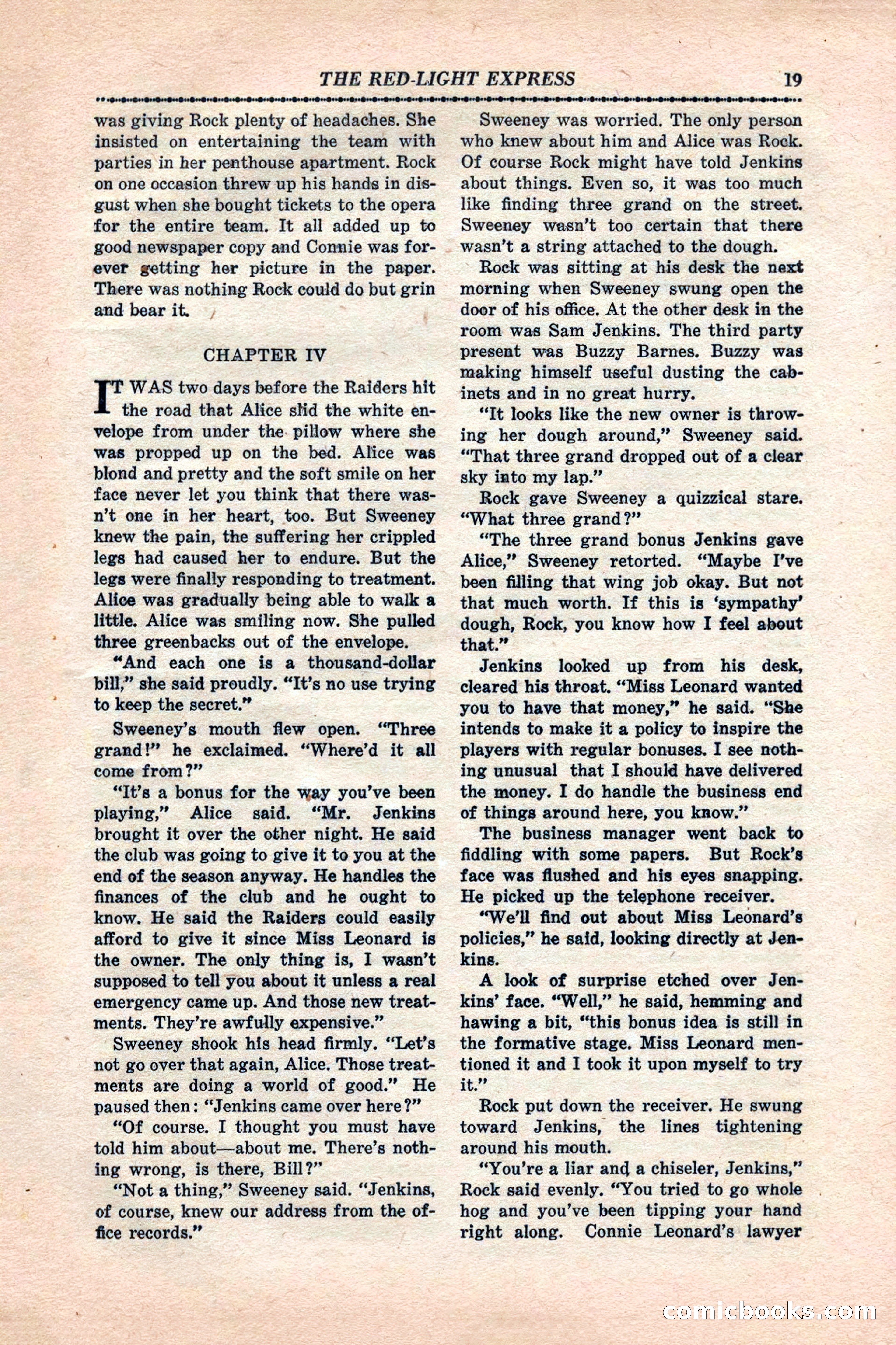 12 Sports Aces, January 1943 — page 21: Pulp Fiction, 1943