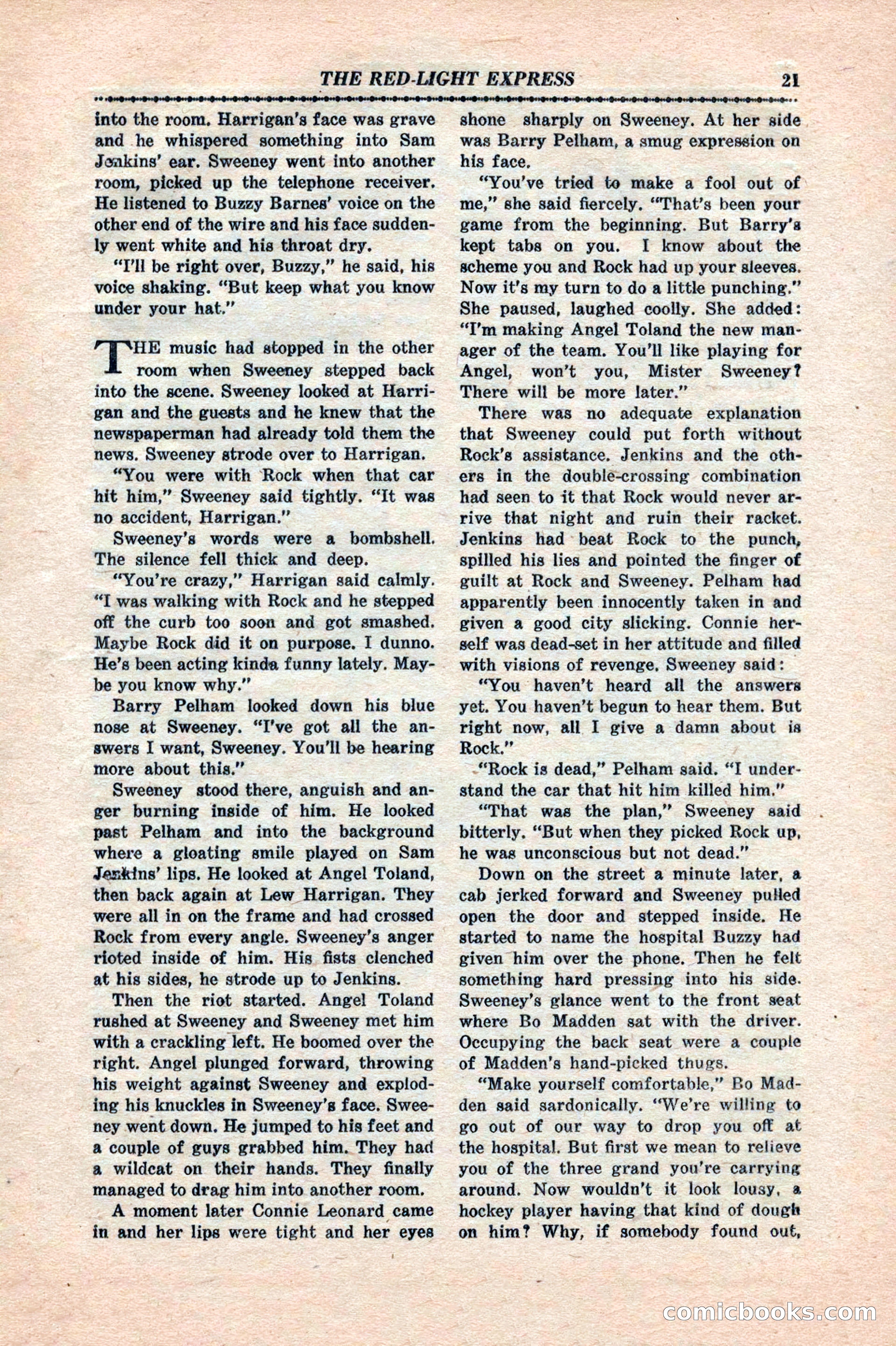 12 Sports Aces, January 1943 — page 23: Pulp Fiction, 1943