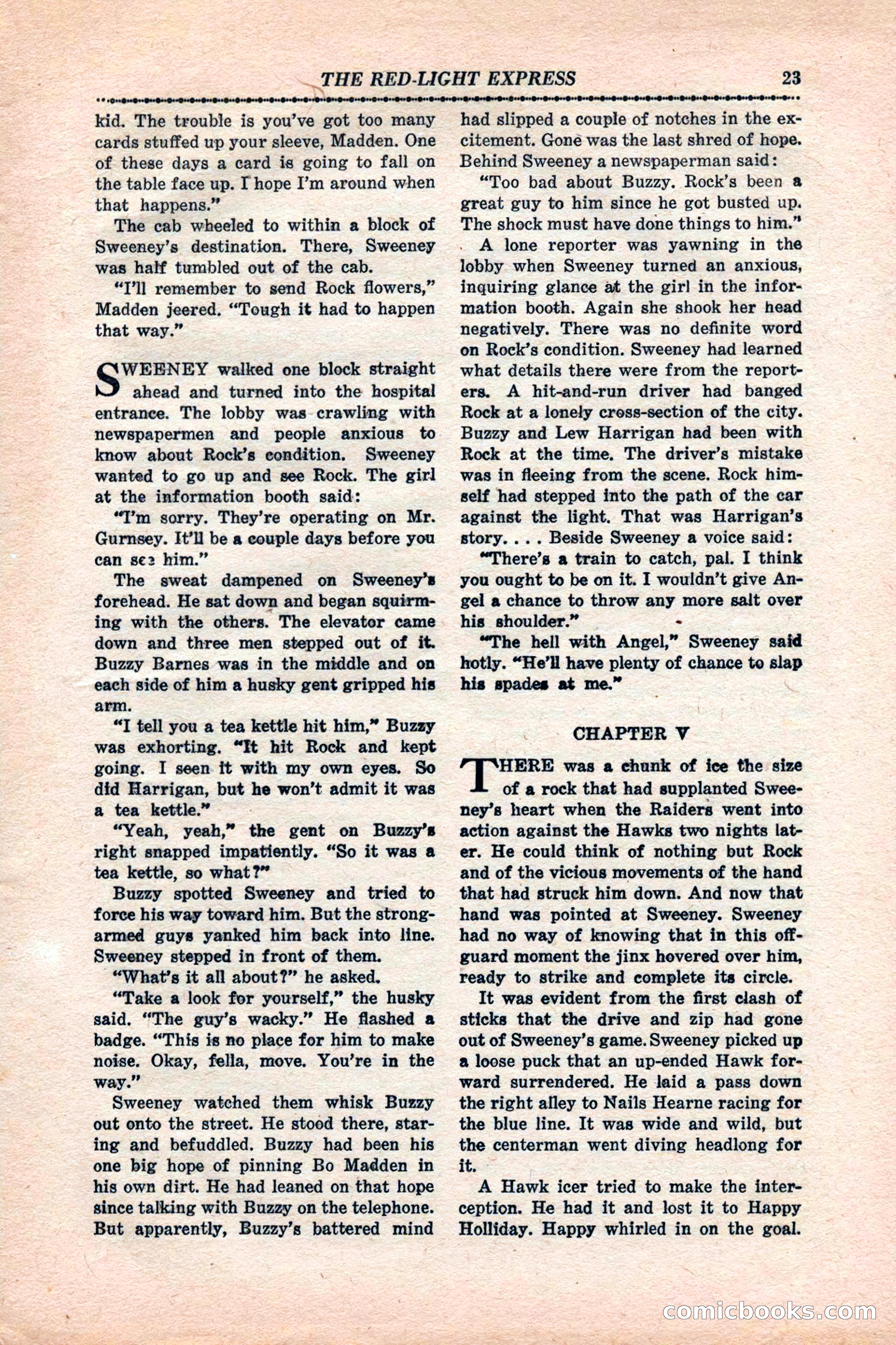12 Sports Aces, January 1943 — page 25: Pulp Fiction, 1943
