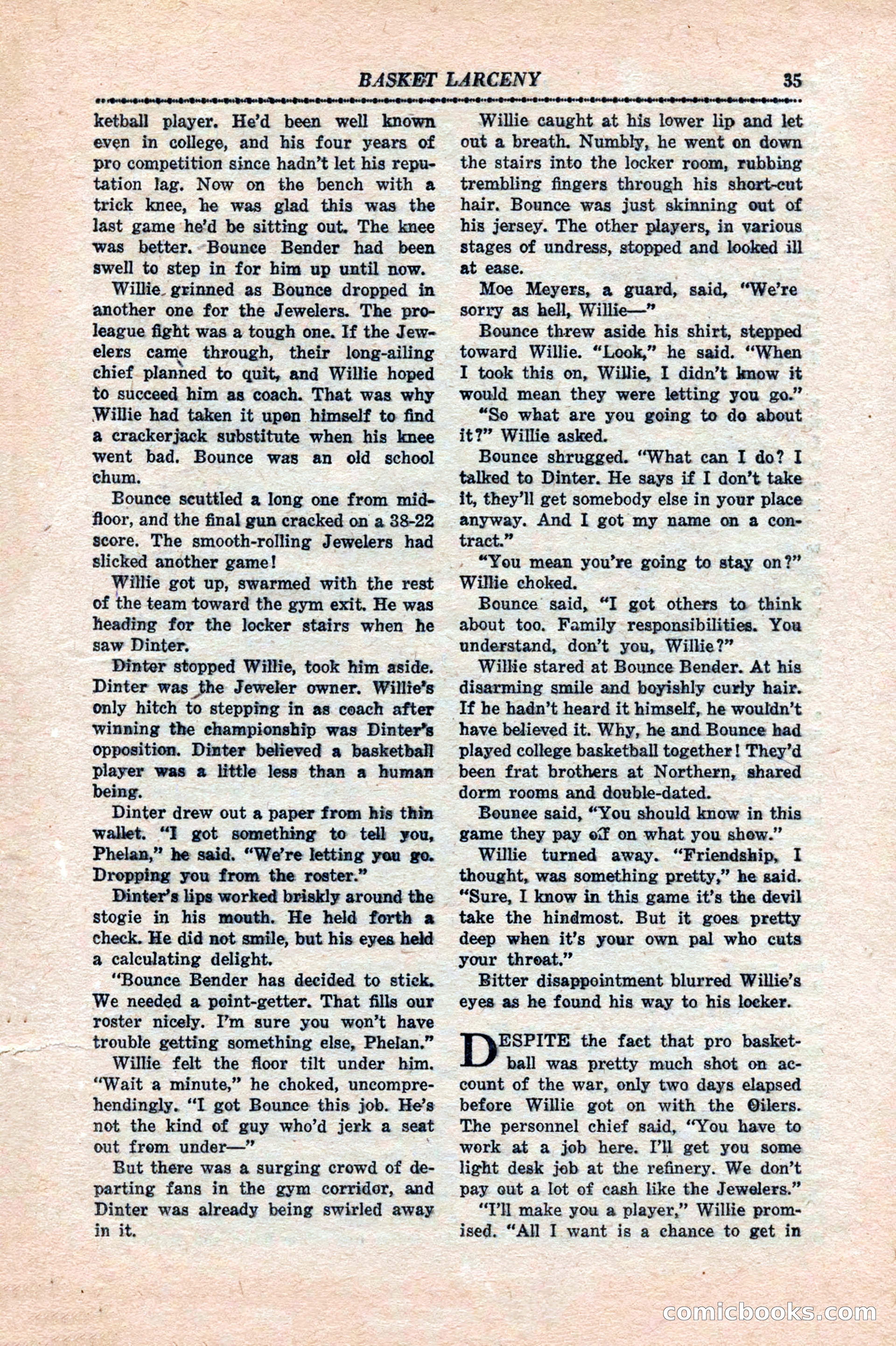 12 Sports Aces, January 1943 — page 37: Pulp Fiction, 1943