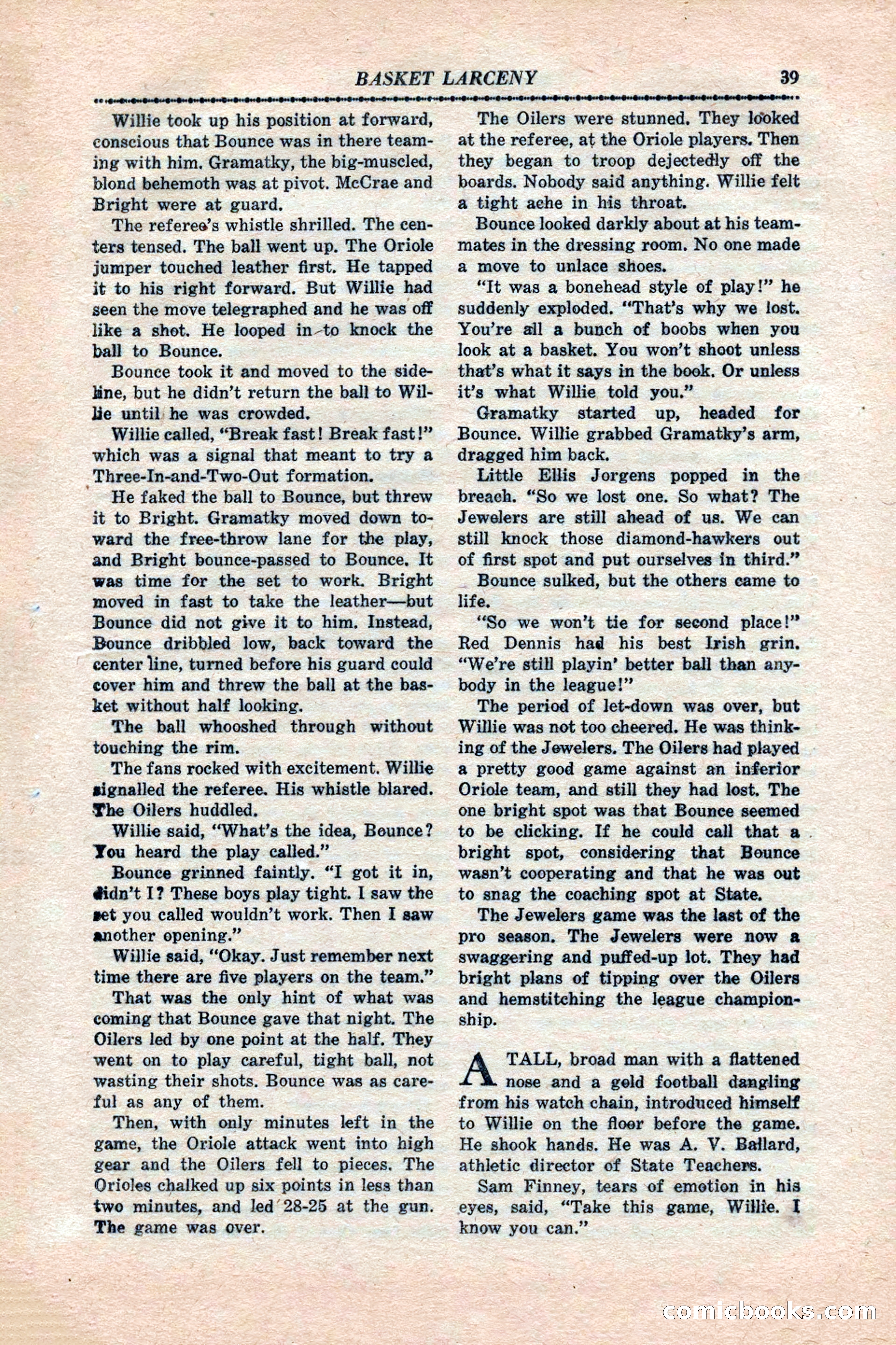 12 Sports Aces, January 1943 — page 41: Pulp Fiction, 1943