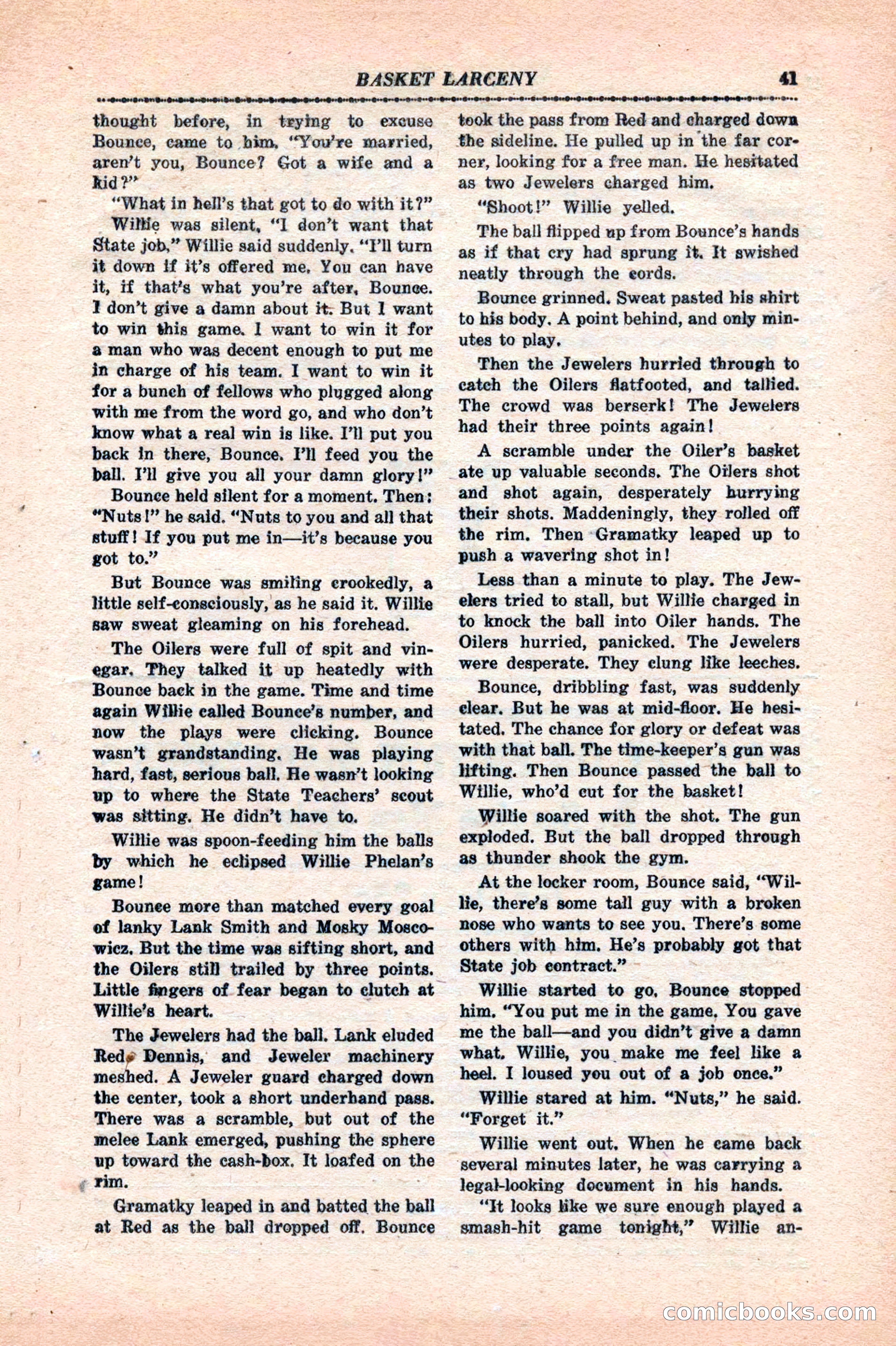 12 Sports Aces, January 1943 — page 43: Pulp Fiction, 1943