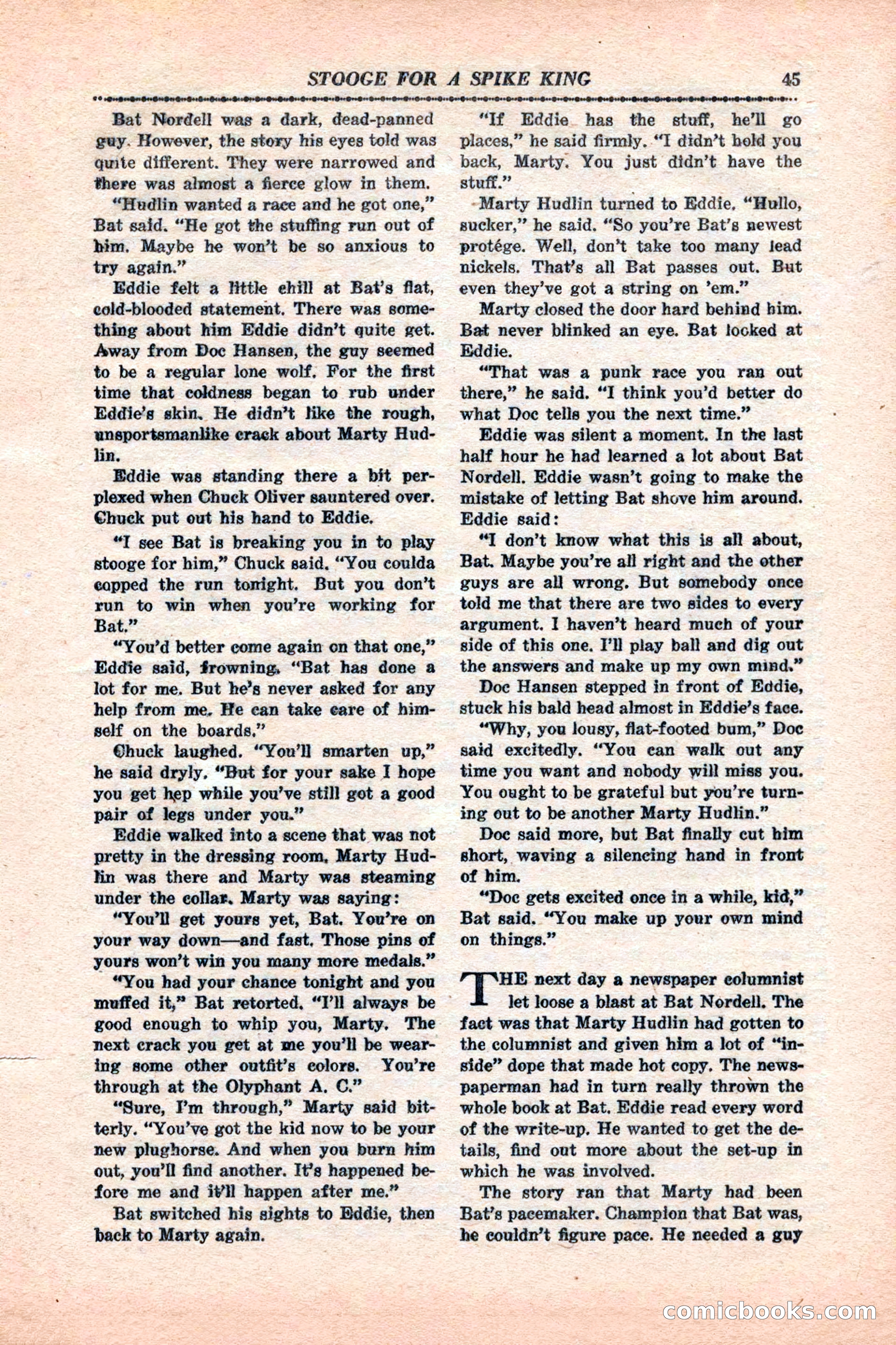12 Sports Aces, January 1943 — page 47: Pulp Fiction, 1943