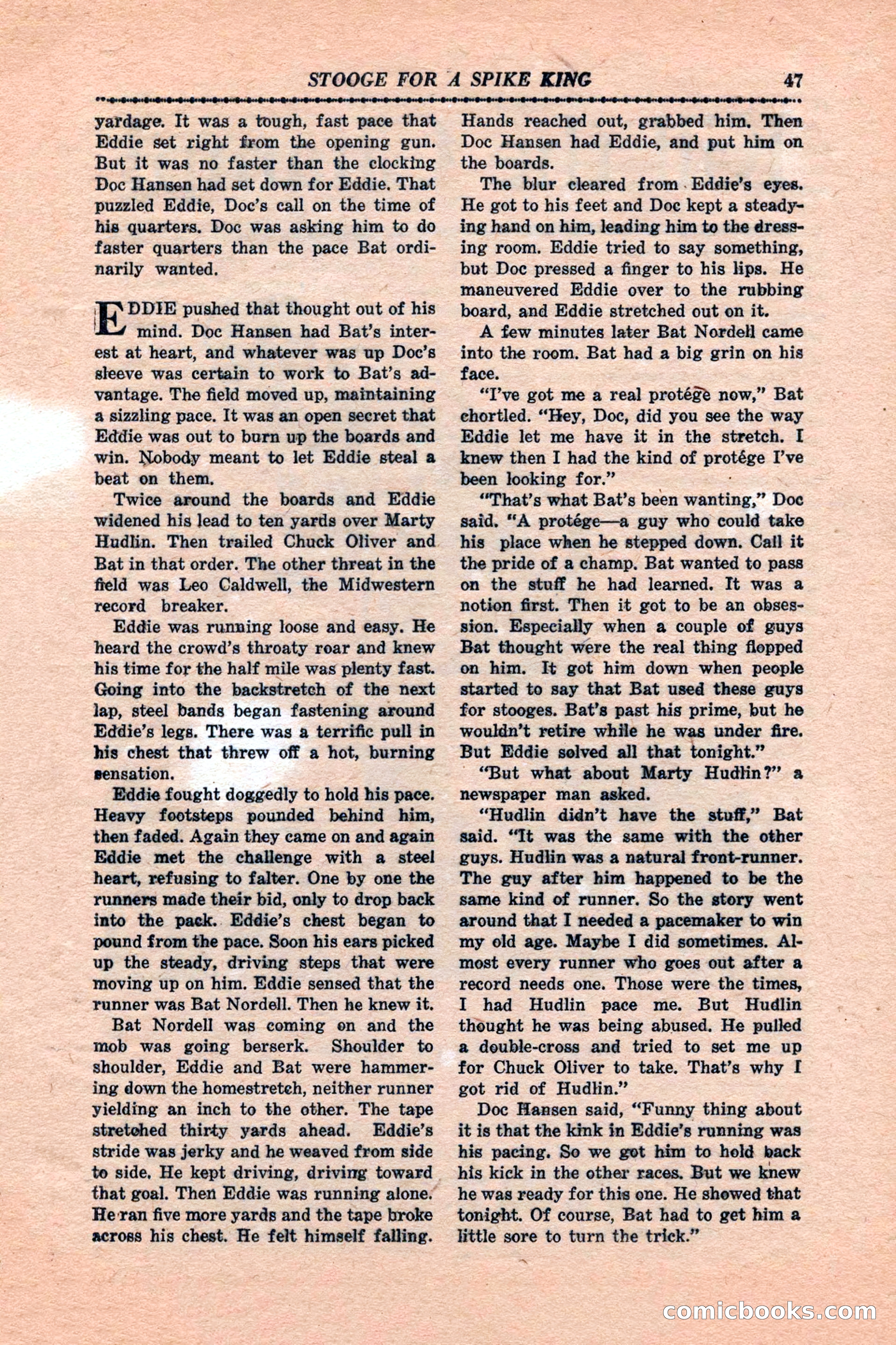 12 Sports Aces, January 1943 — page 49: Pulp Fiction, 1943